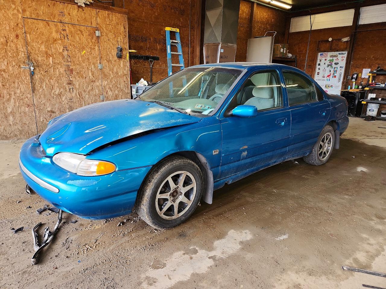1995 Ford Contour Se Blue vin: 1FALP67L8SK208023