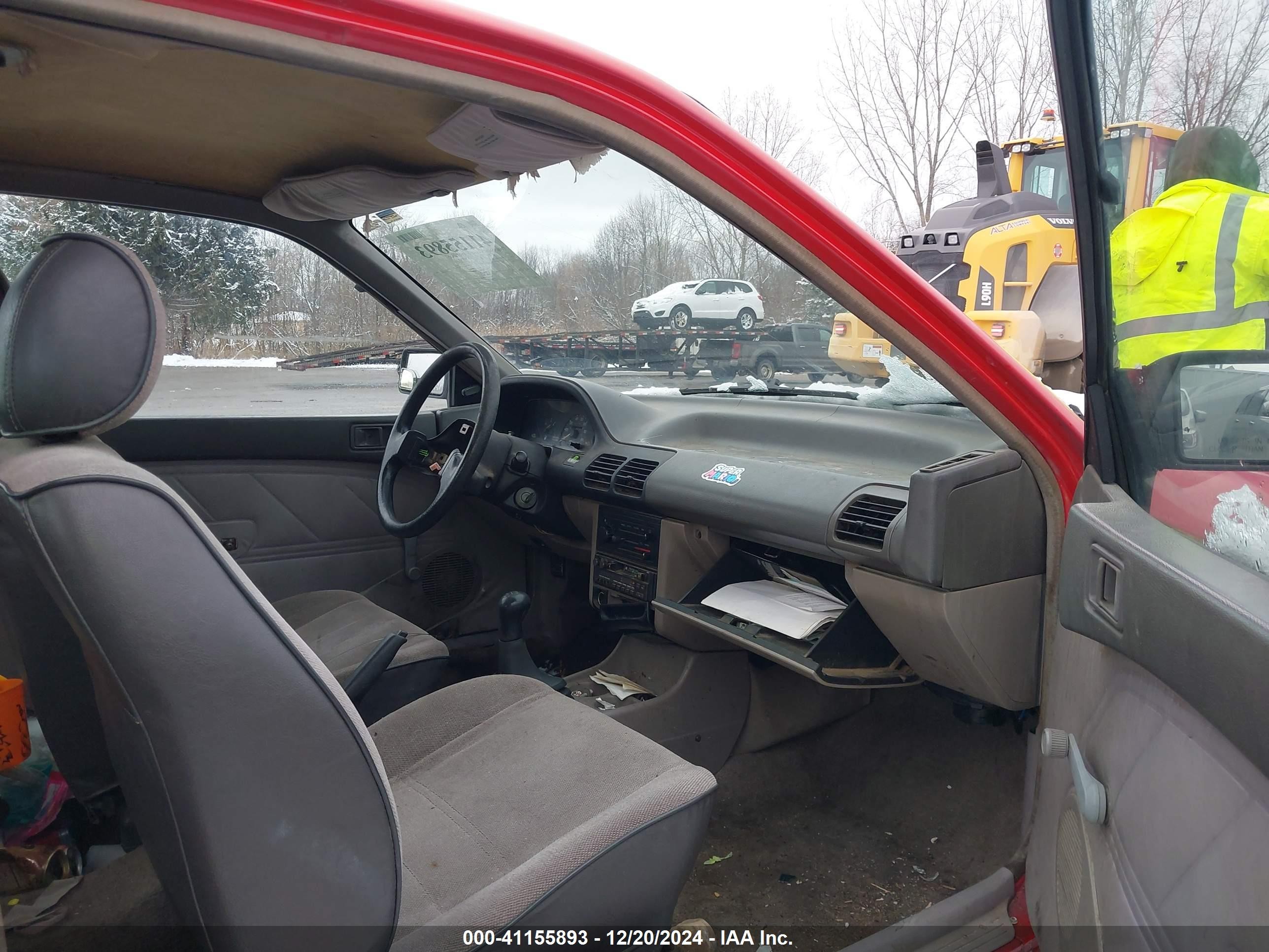 1991 Ford Escort Pony/l Red vin: 1FAPP10J5MW151076