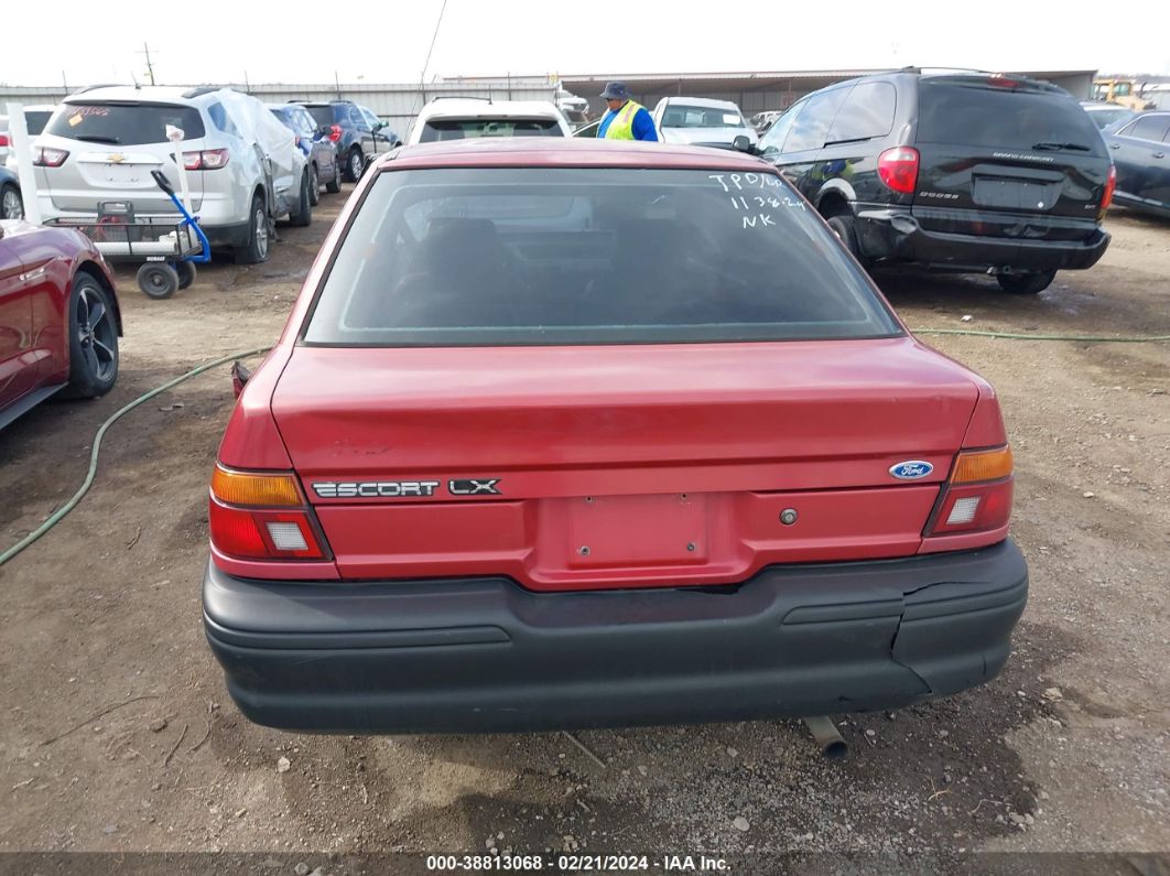 1992 Ford Escort Lx Red vin: 1FAPP11J0NW198581