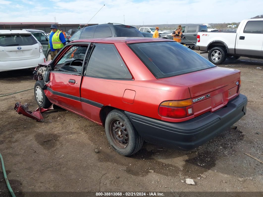 1992 Ford Escort Lx Red vin: 1FAPP11J0NW198581