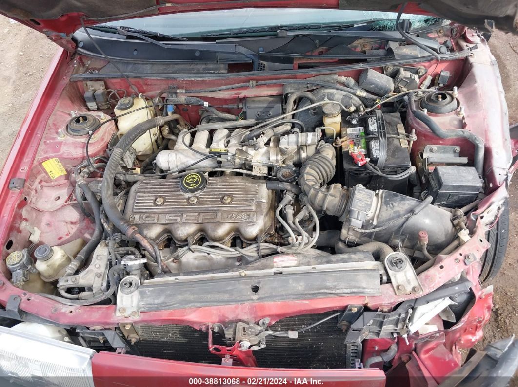 1992 Ford Escort Lx Red vin: 1FAPP11J0NW198581