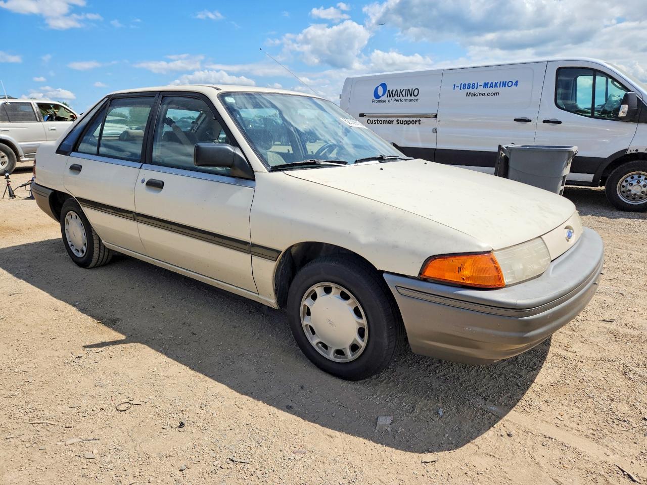 1991 Ford Escort Lx Cream vin: 1FAPP14J4MW322863