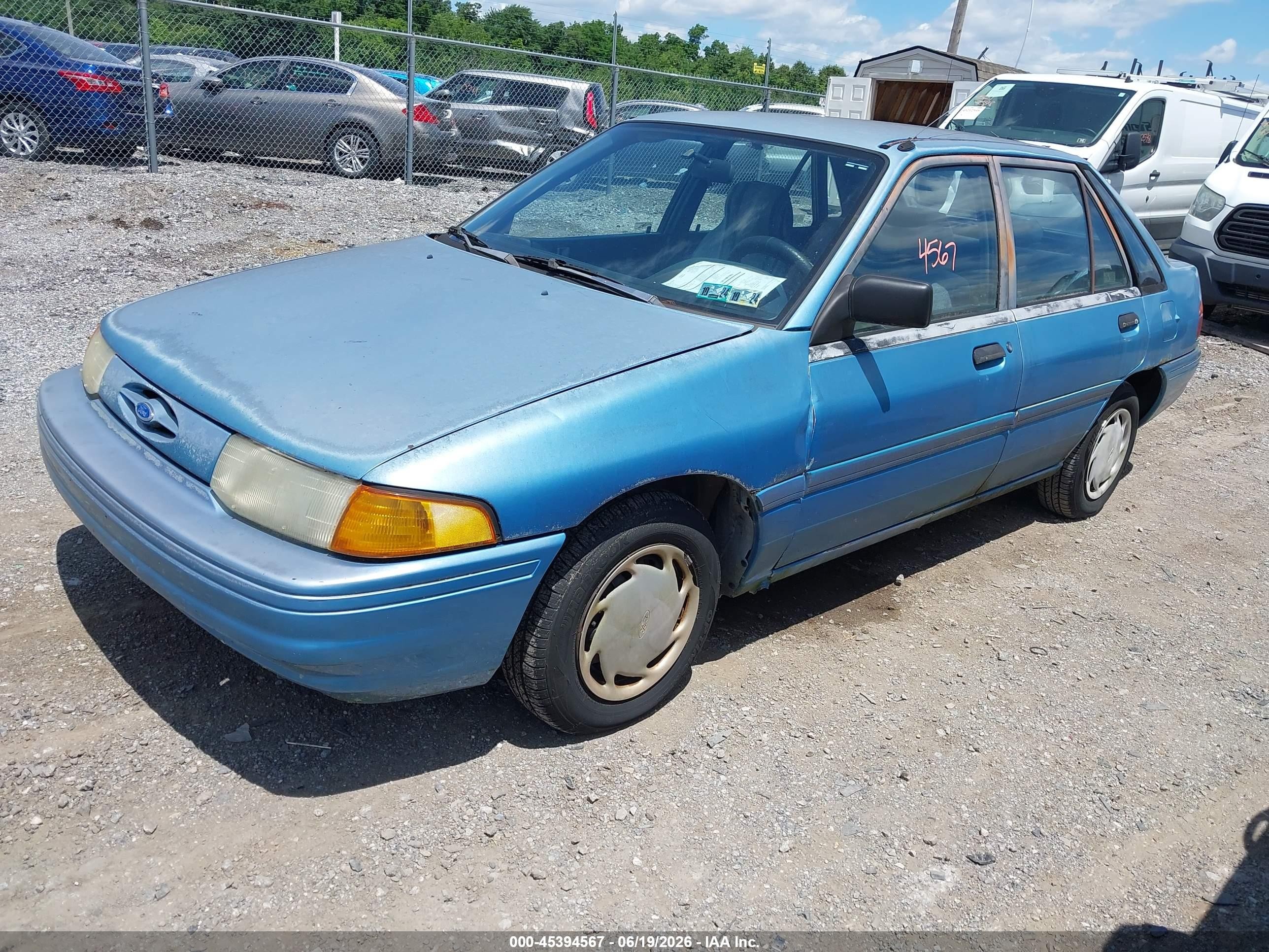 1993 Ford Escort Lx Blue vin: 1FAPP14JXPW218088