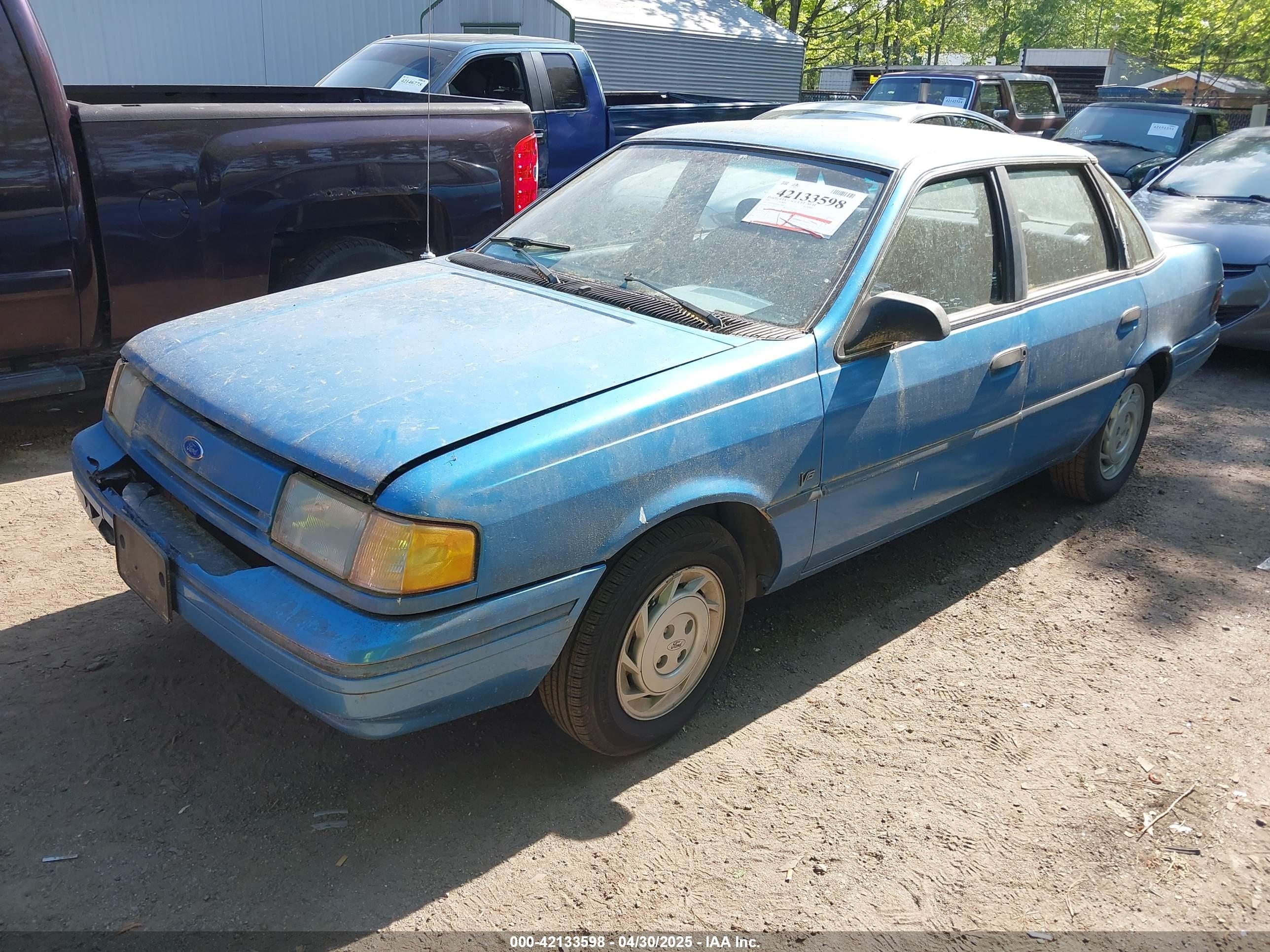 1992 Ford Tempo Gl Blue vin: 1FAPP36U6NK188935