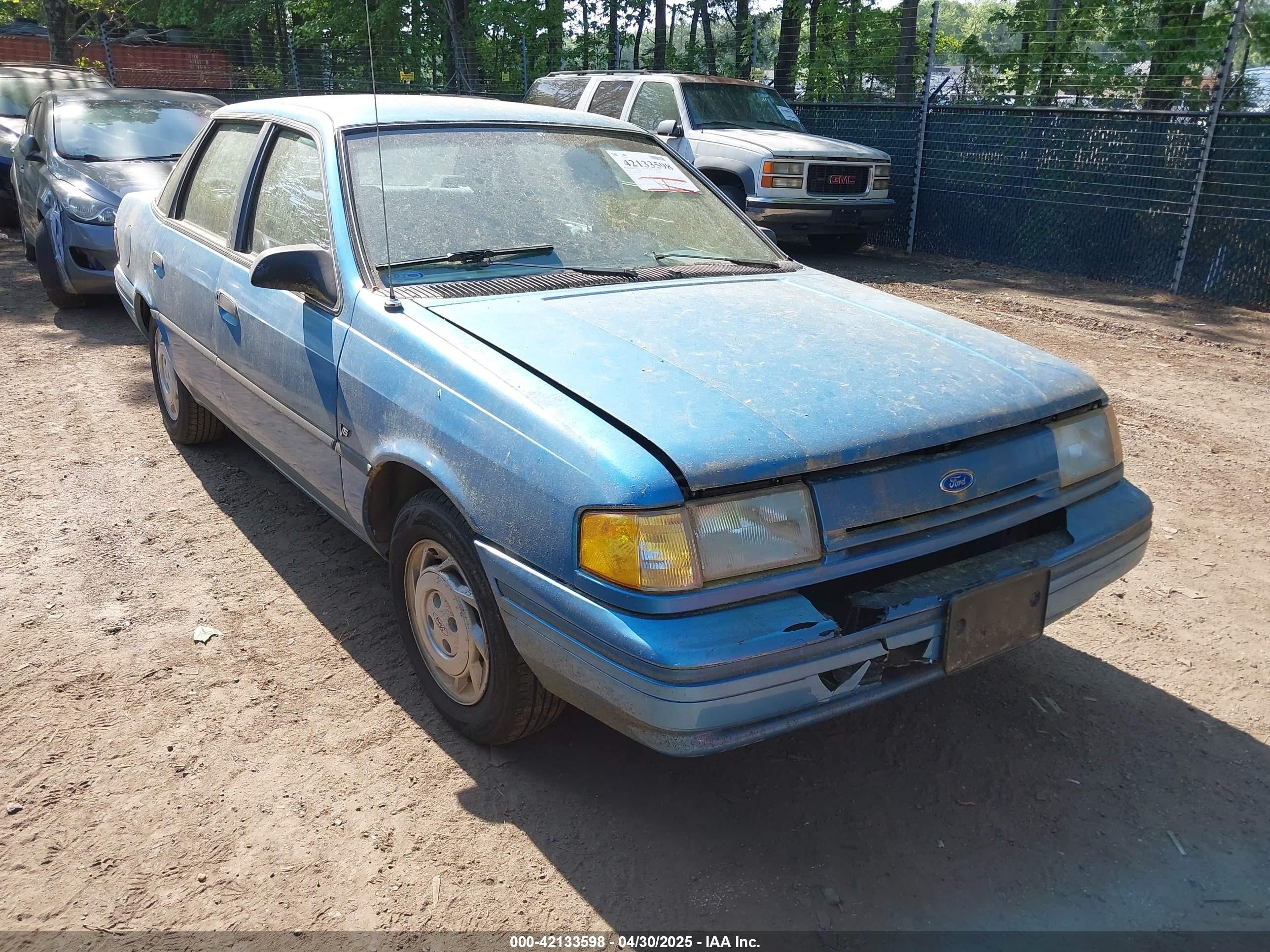1992 Ford Tempo Gl Blue vin: 1FAPP36U6NK188935