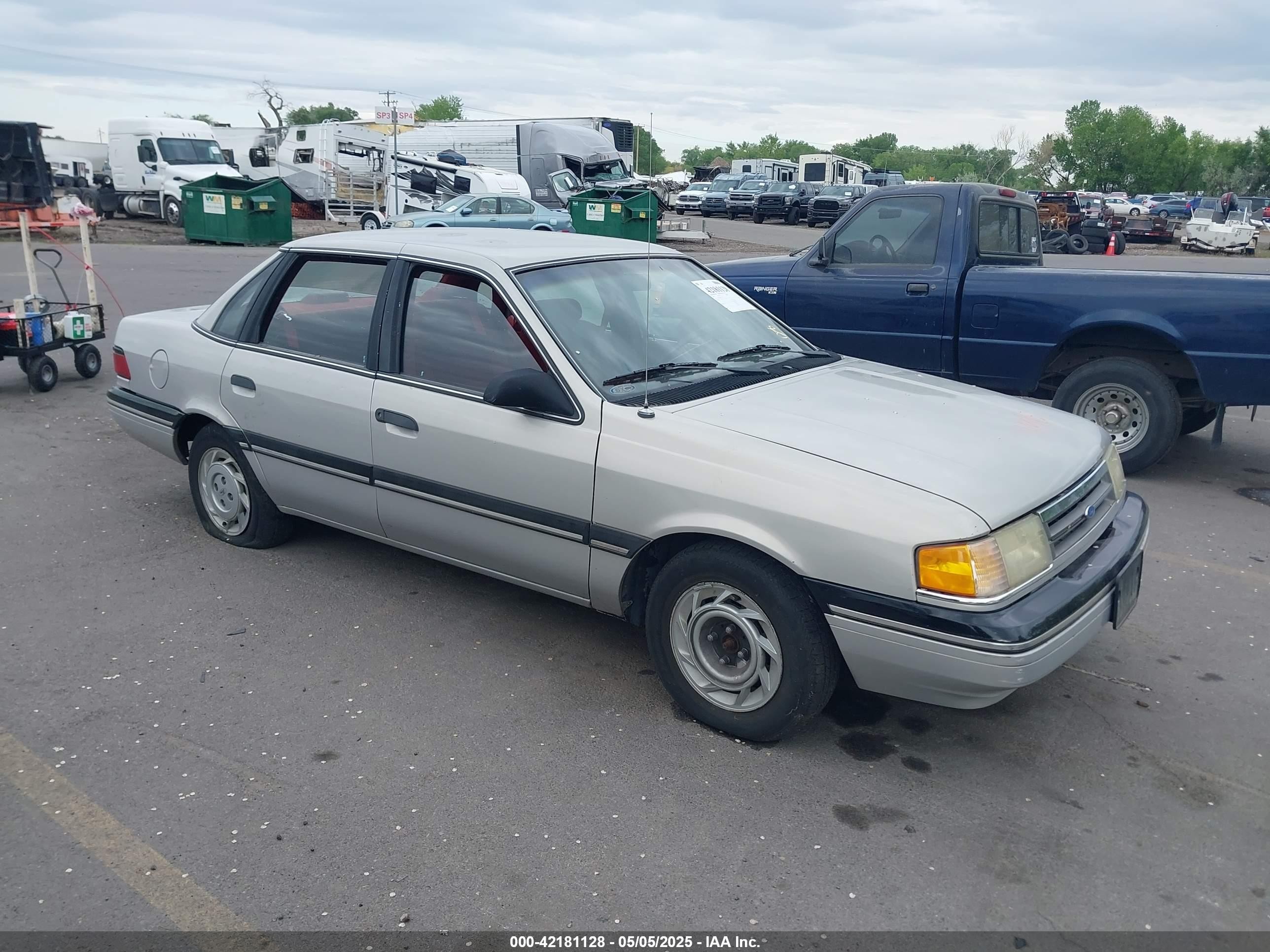 1991 Ford Tempo Gl Silver vin: 1FAPP36X1MK176653