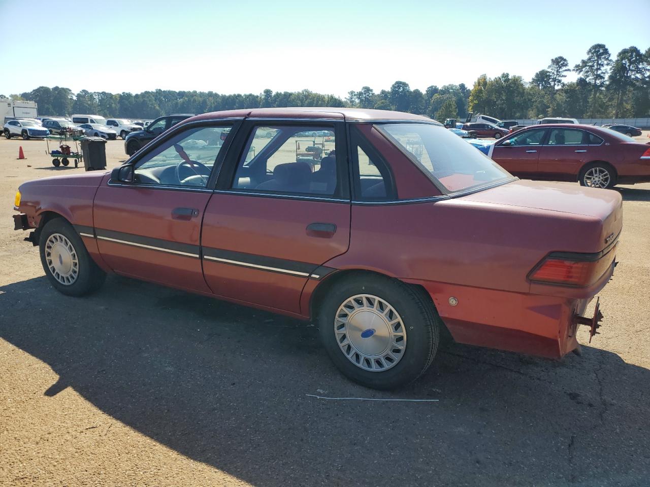 1989 Ford Tempo Gl Maroon vin: 1FAPP36X2KK220947