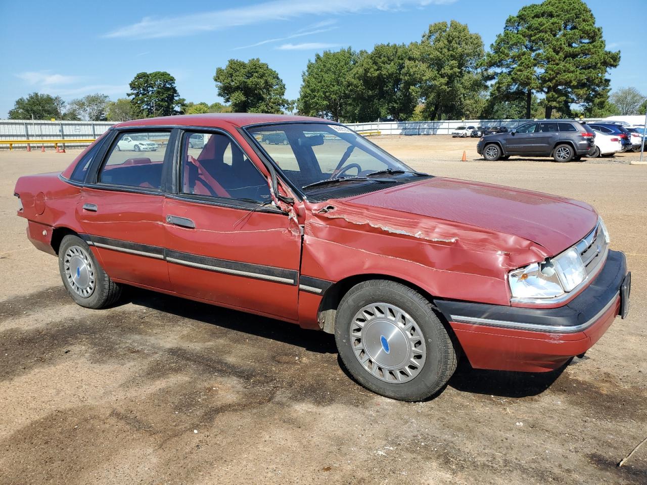 1989 Ford Tempo Gl Maroon vin: 1FAPP36X2KK220947
