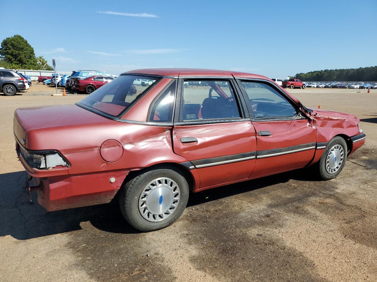 1989 Ford Tempo Gl Maroon vin: 1FAPP36X2KK220947