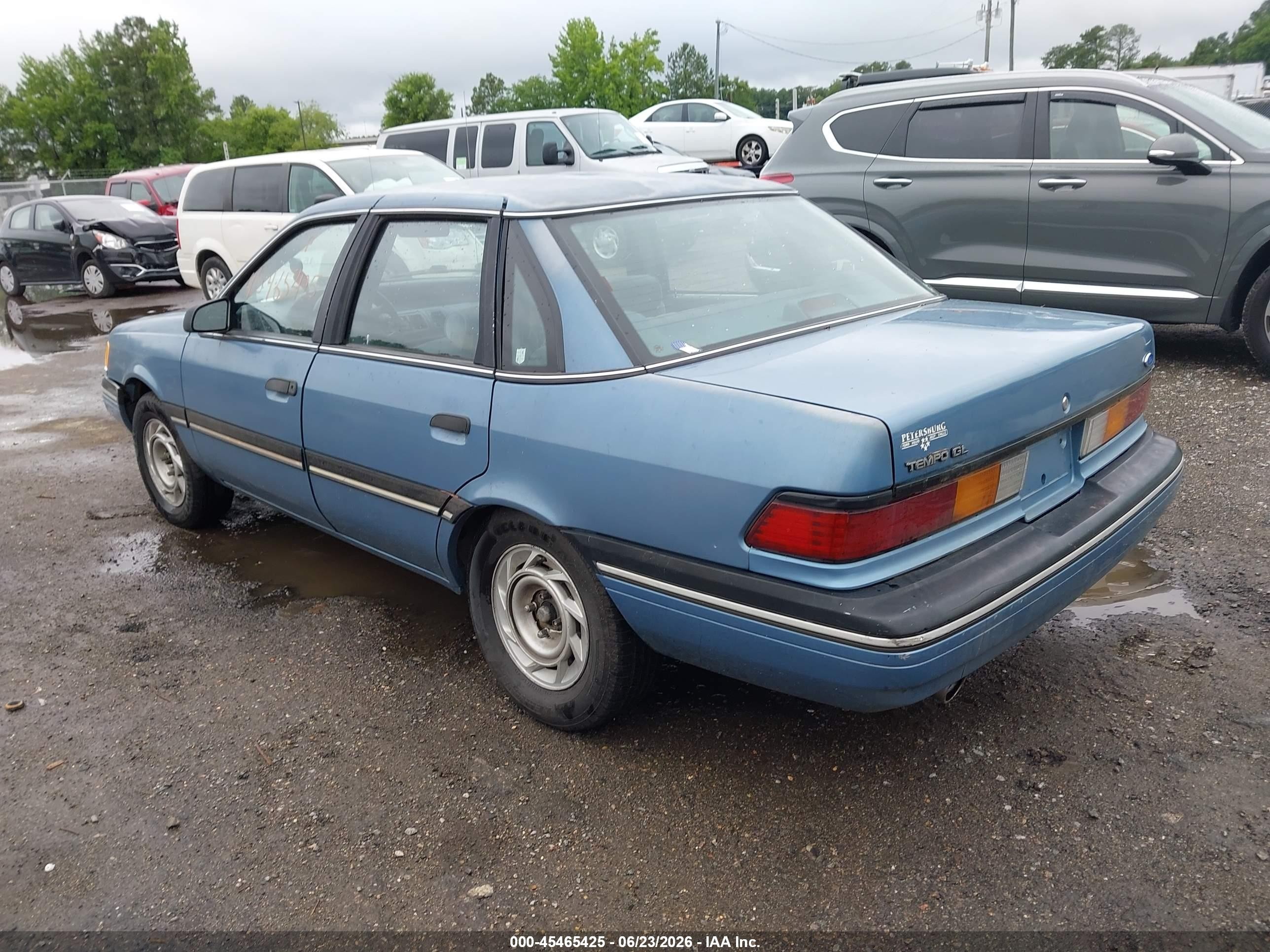 1991 Ford Tempo Gl Blue vin: 1FAPP36X8MK116675