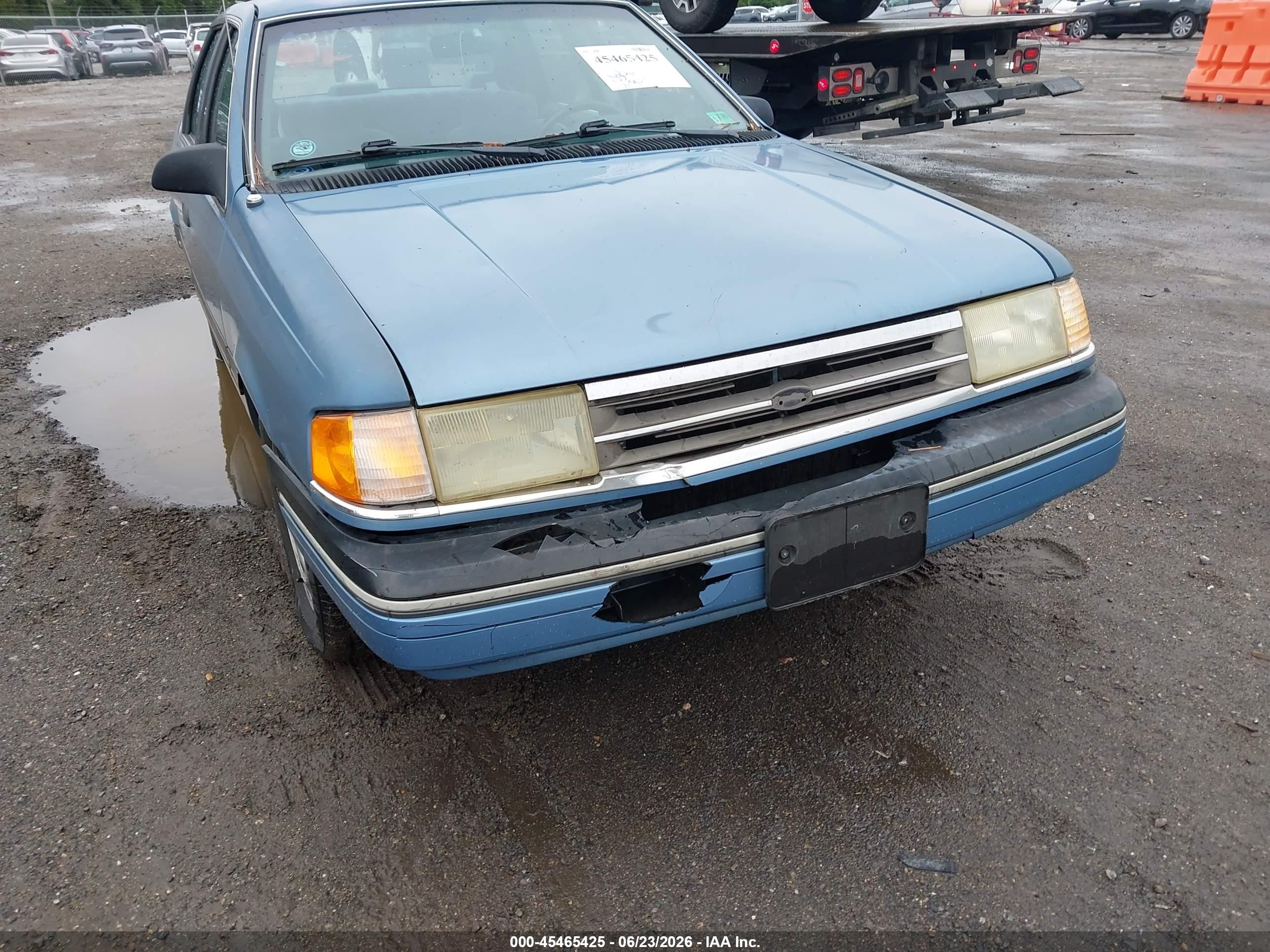 1991 Ford Tempo Gl Blue vin: 1FAPP36X8MK116675