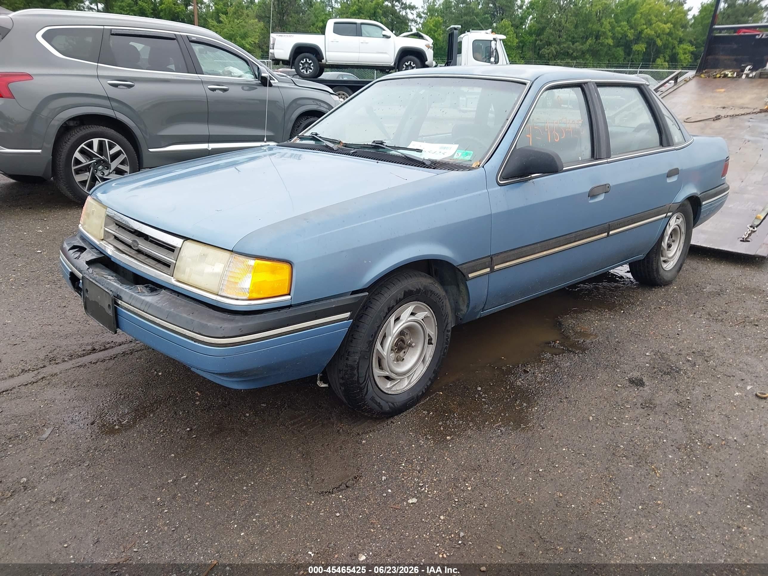 1991 Ford Tempo Gl Blue vin: 1FAPP36X8MK116675