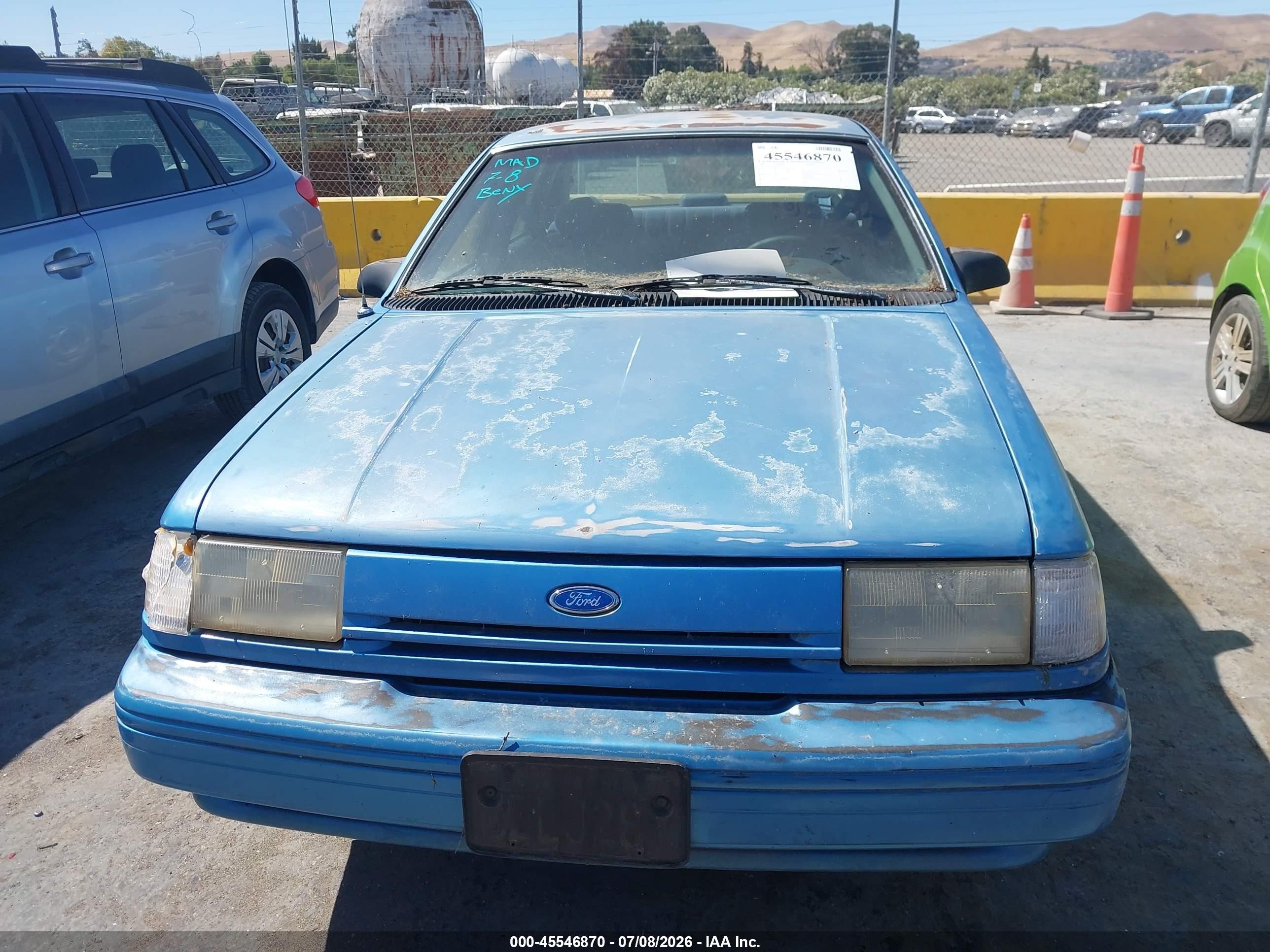 1994 Ford Tempo Gl Blue vin: 1FAPP36X9RK123612