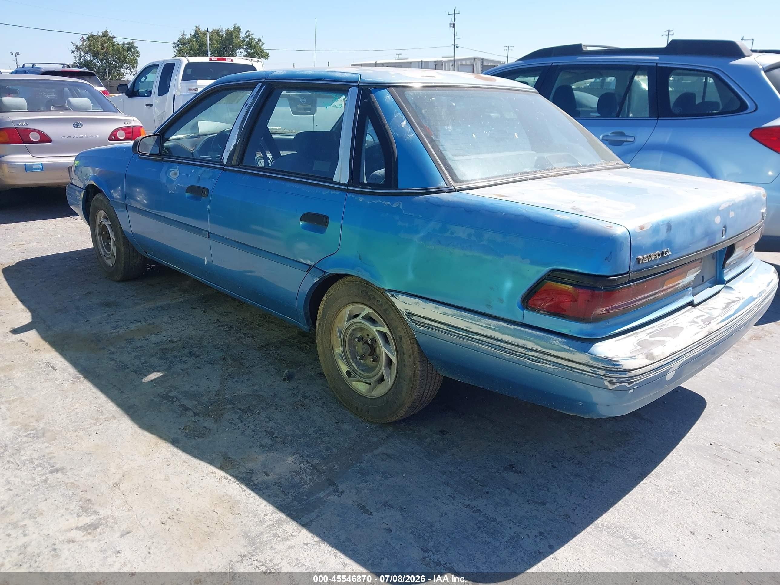 1994 Ford Tempo Gl Blue vin: 1FAPP36X9RK123612