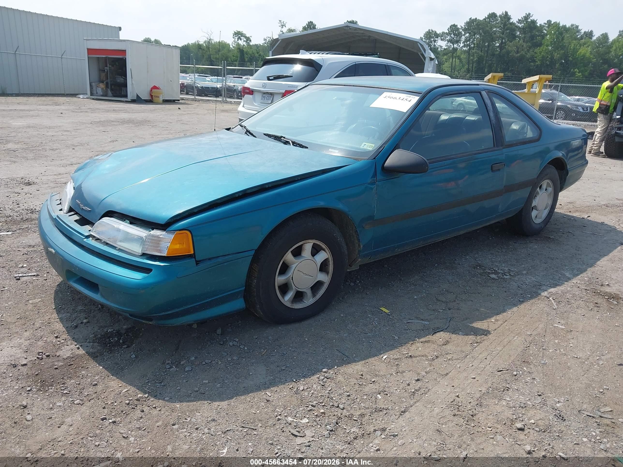 1993 Ford Thunderbird Lx Green vin: 1FAPP6241PH127855
