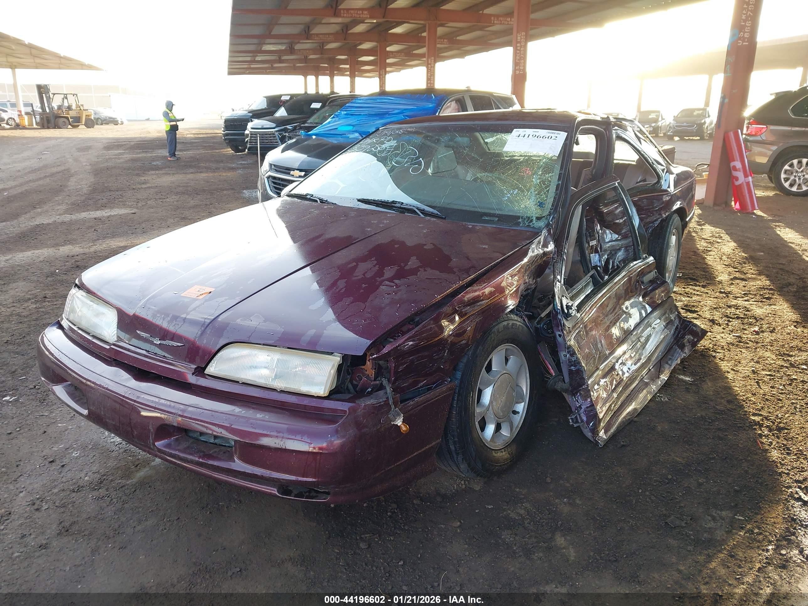 1993 Ford Thunderbird Lx Maroon vin: 1FAPP6244PH154371
