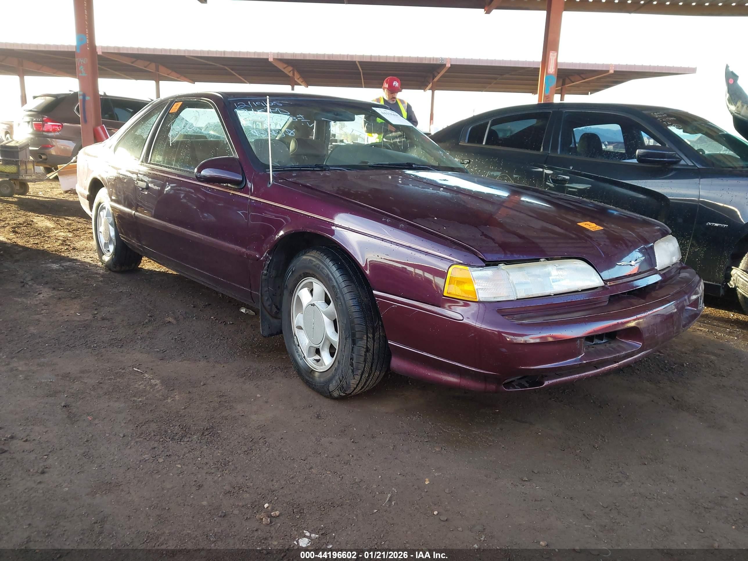 1993 Ford Thunderbird Lx Maroon vin: 1FAPP6244PH154371
