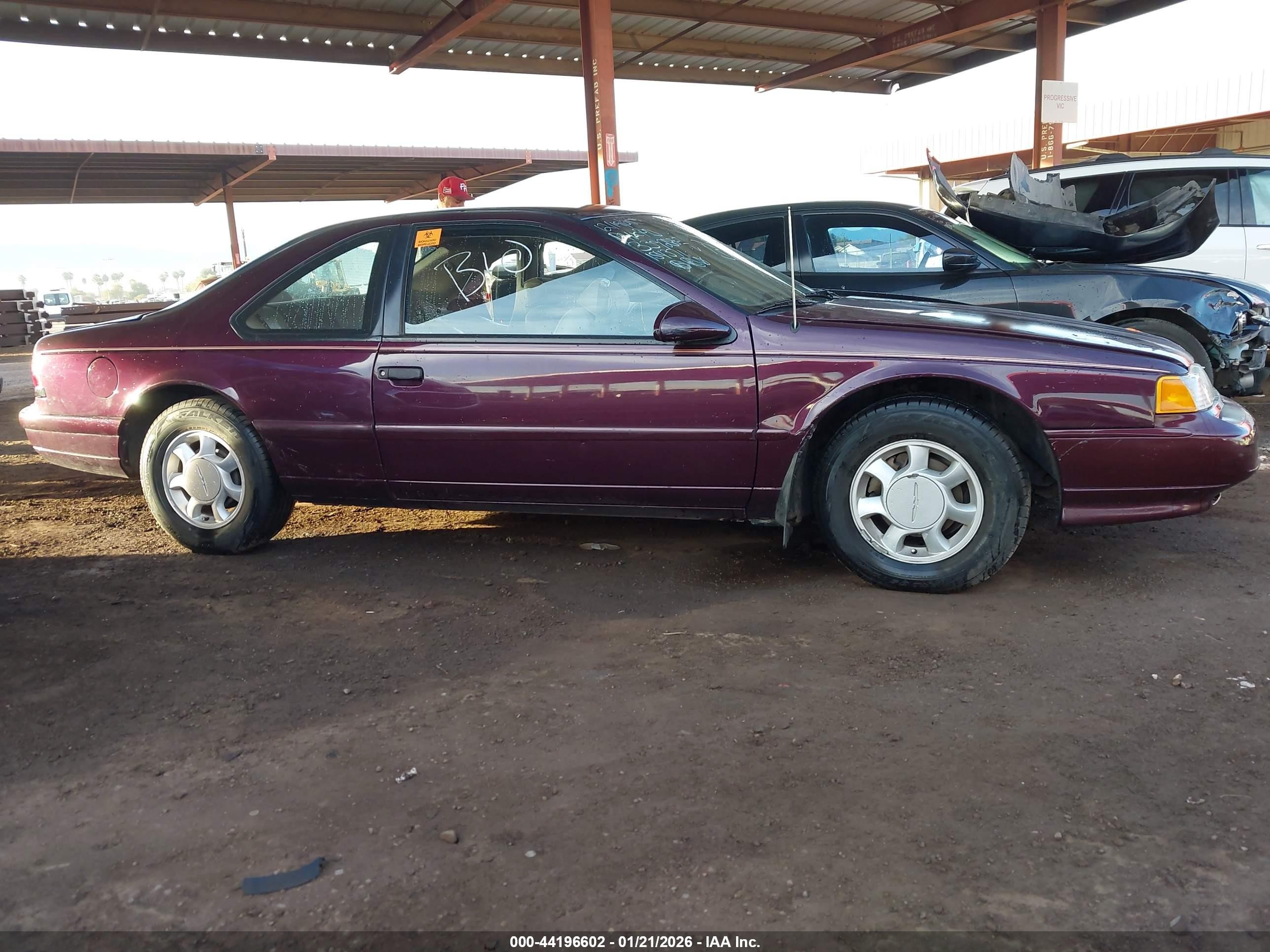 1993 Ford Thunderbird Lx Maroon vin: 1FAPP6244PH154371