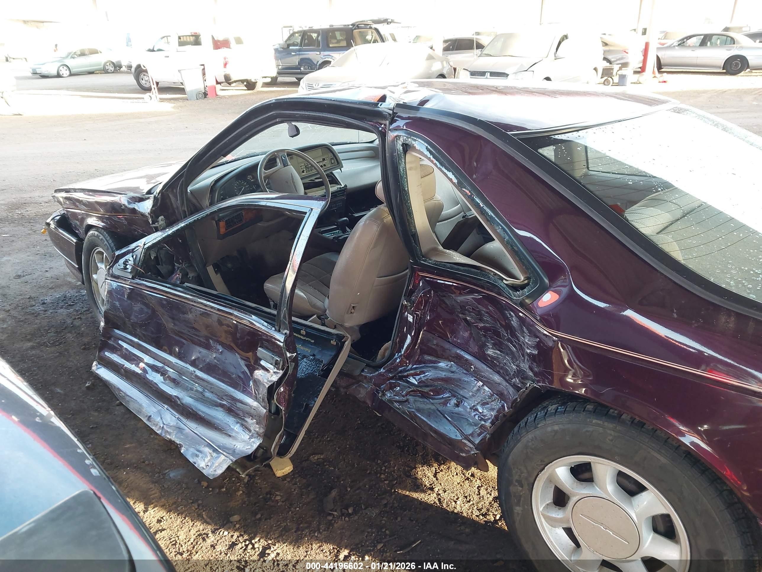 1993 Ford Thunderbird Lx Maroon vin: 1FAPP6244PH154371