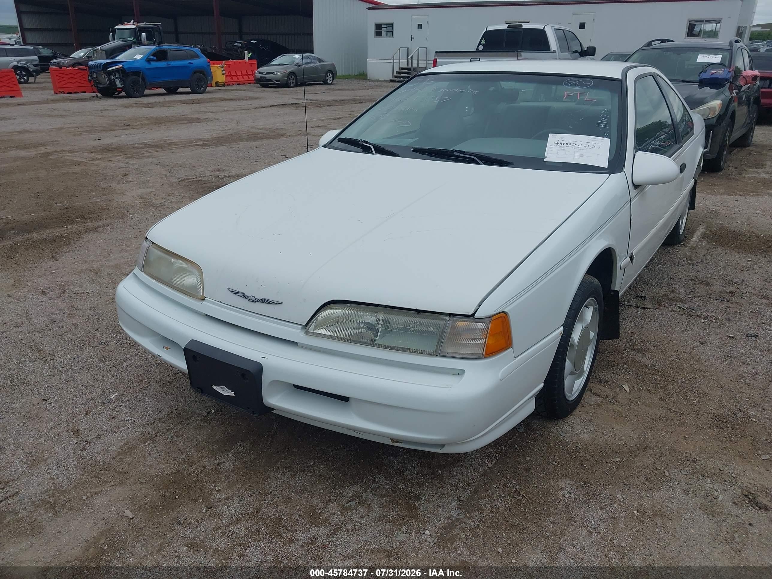 1993 Ford Thunderbird Lx White vin: 1FAPP6247PH147401