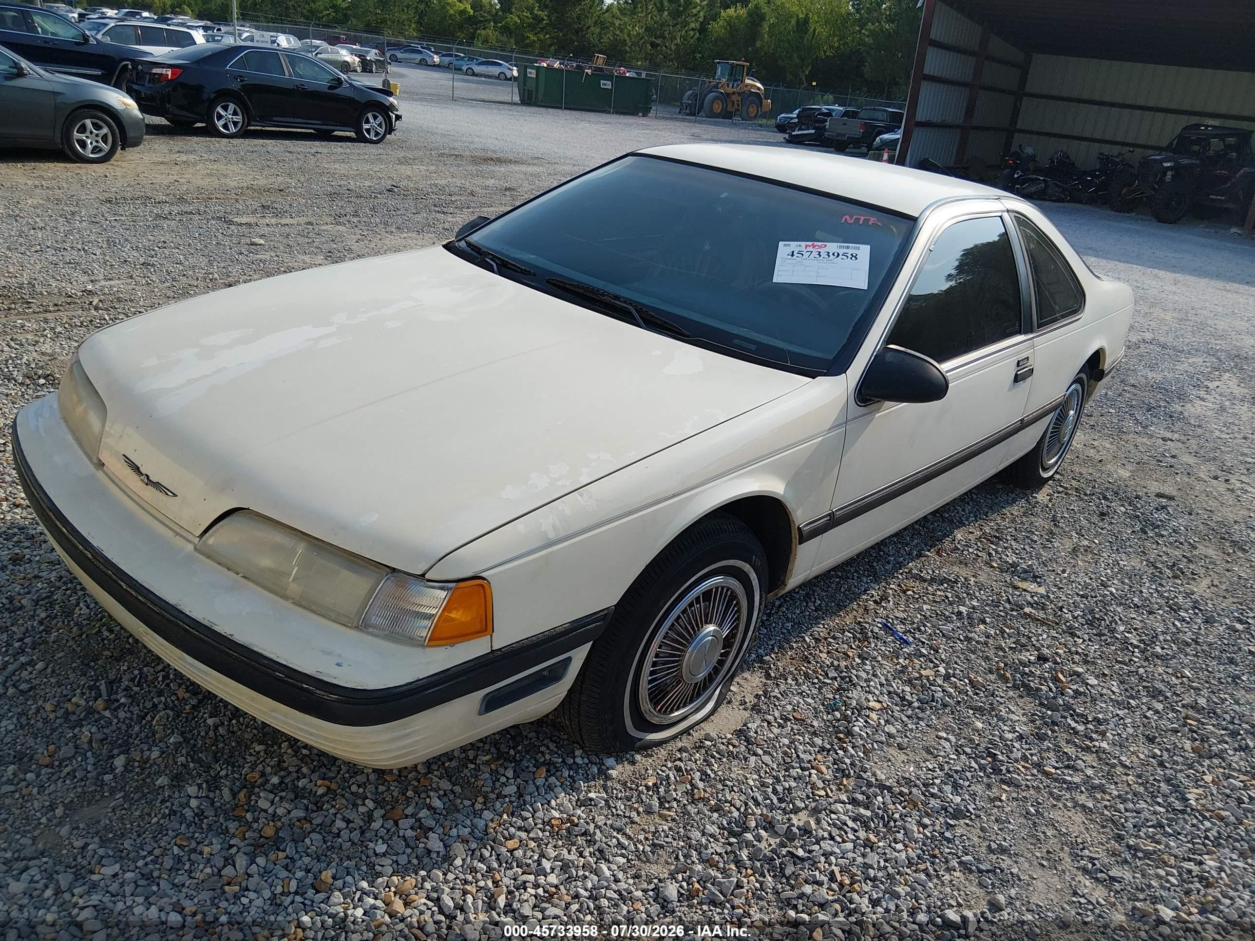 1989 Ford Thunderbird Lx White vin: 1FAPP624XKH108455
