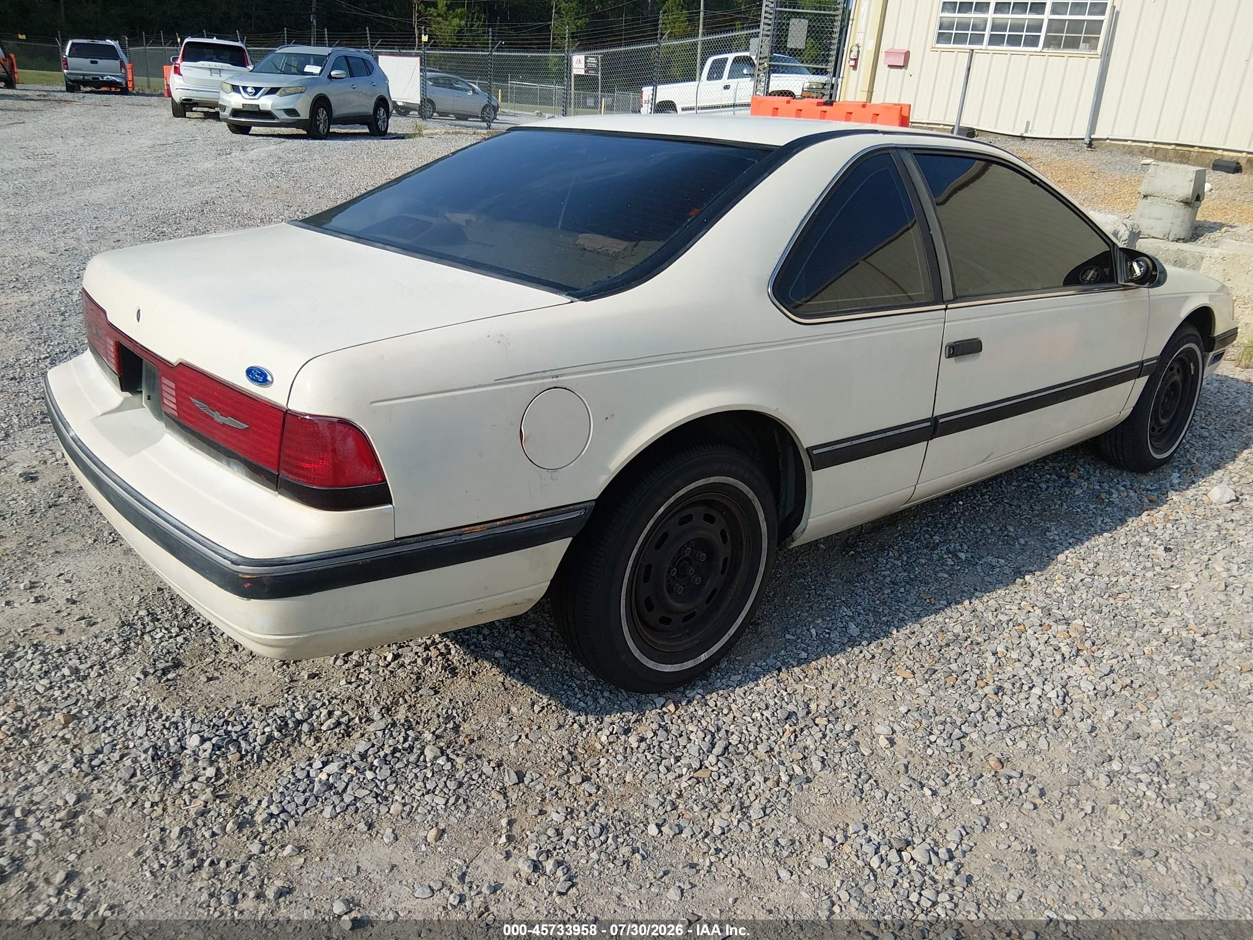 1989 Ford Thunderbird Lx White vin: 1FAPP624XKH108455