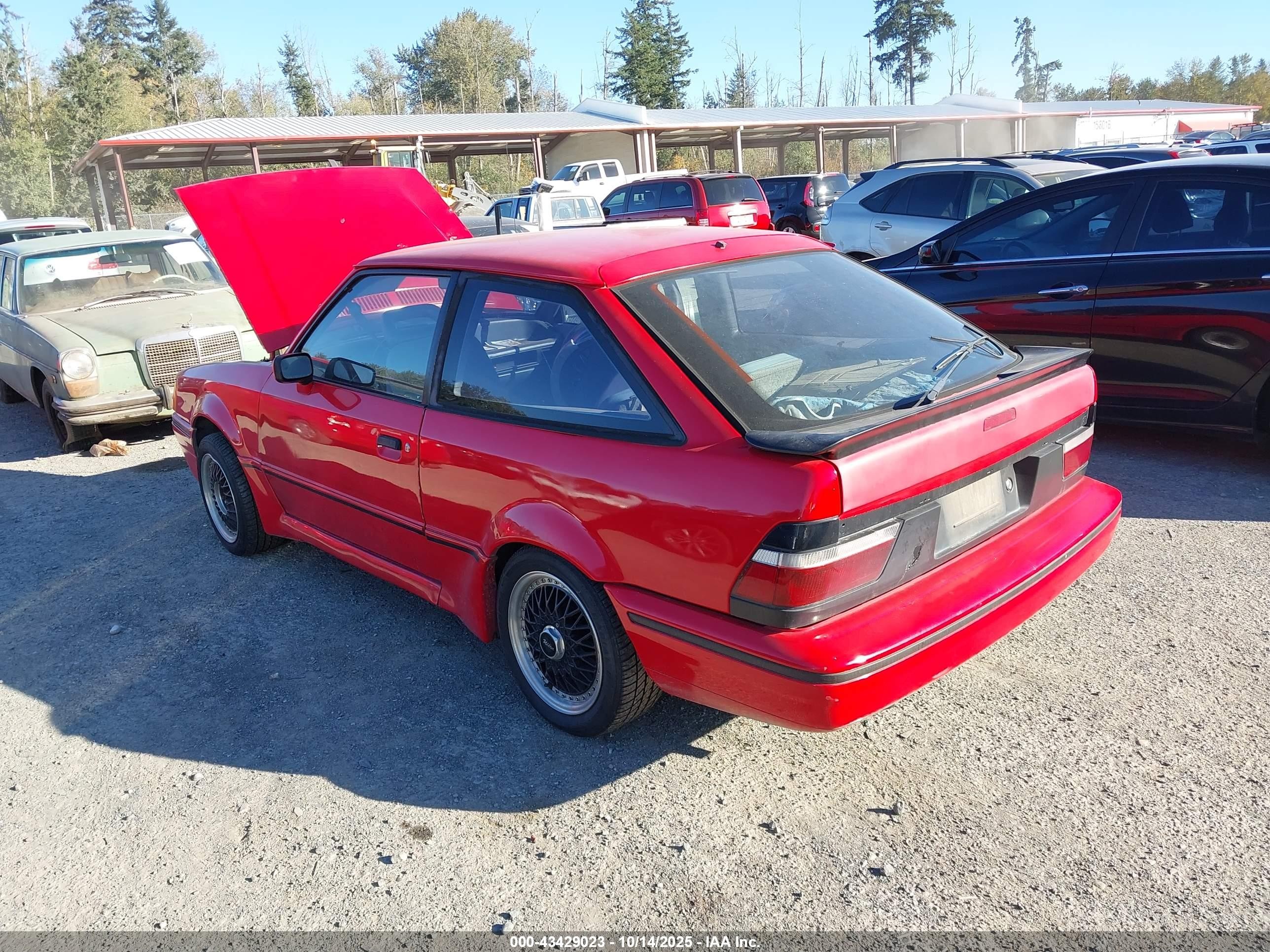 1989 Ford Escort Gt Red vin: 1FAPP93J4KW201117