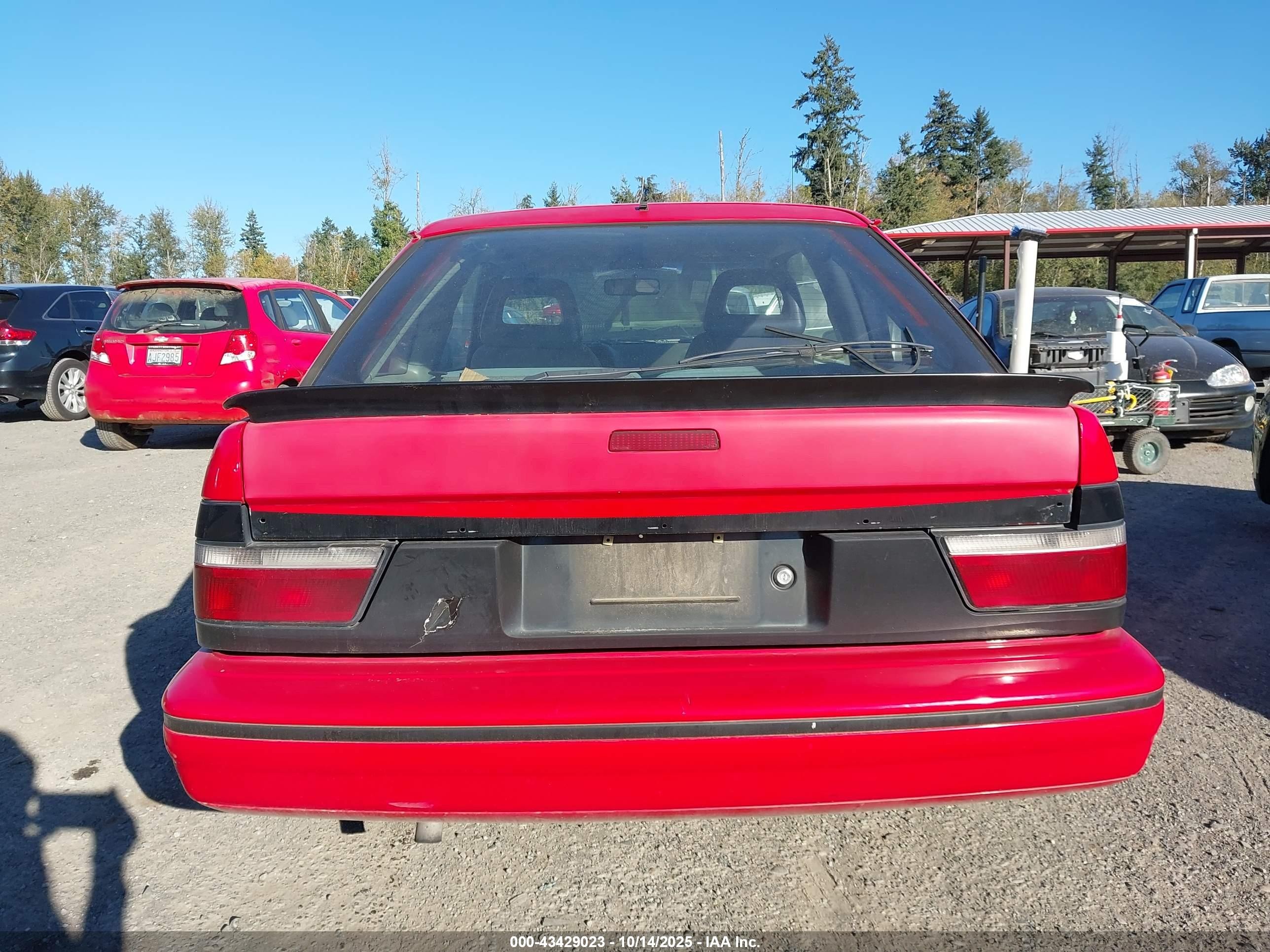 1989 Ford Escort Gt Red vin: 1FAPP93J4KW201117