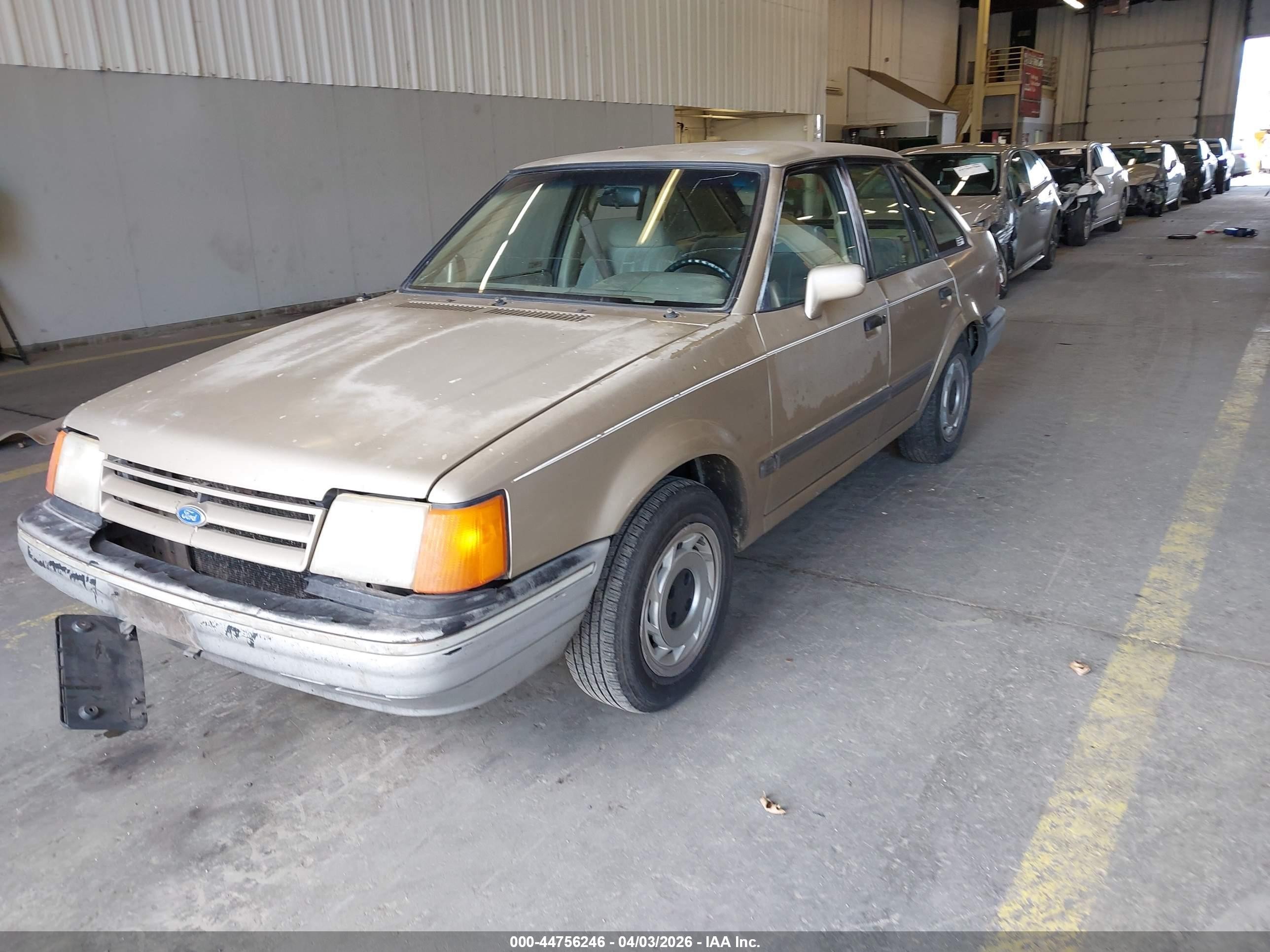 1989 Ford Escort Lx Бежевый vin: 1FAPP9590KW331222