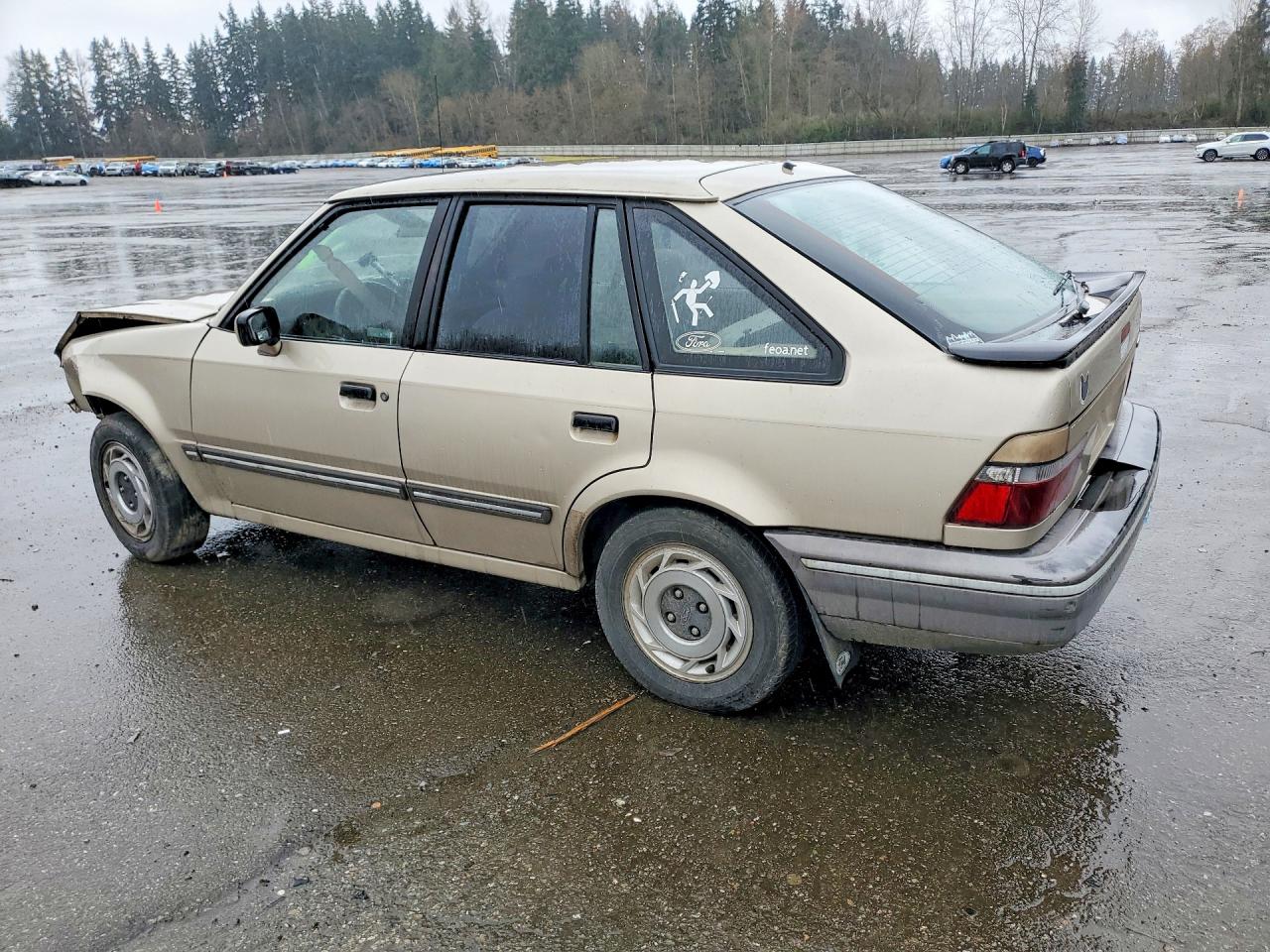 1989 Ford Escort Lx Tan vin: 1FAPP9595KW260180