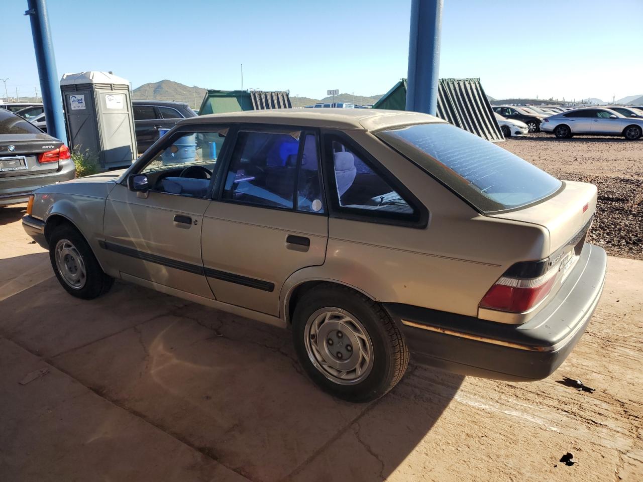 1989 Ford Escort Lx Tan vin: 1FAPP9597KW118042