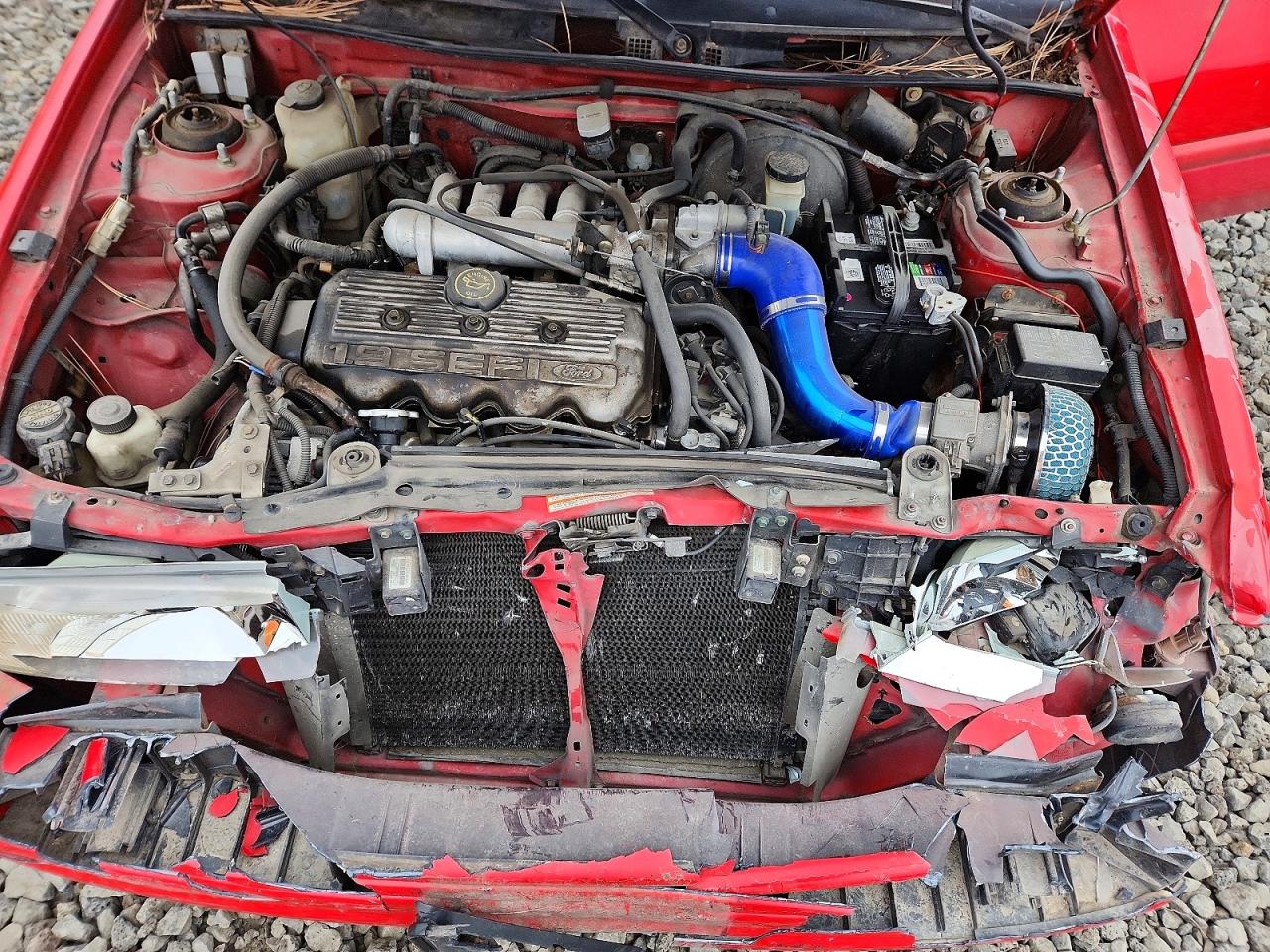1994 Ford Escort Lx Red vin: 1FARP11J0RW112751