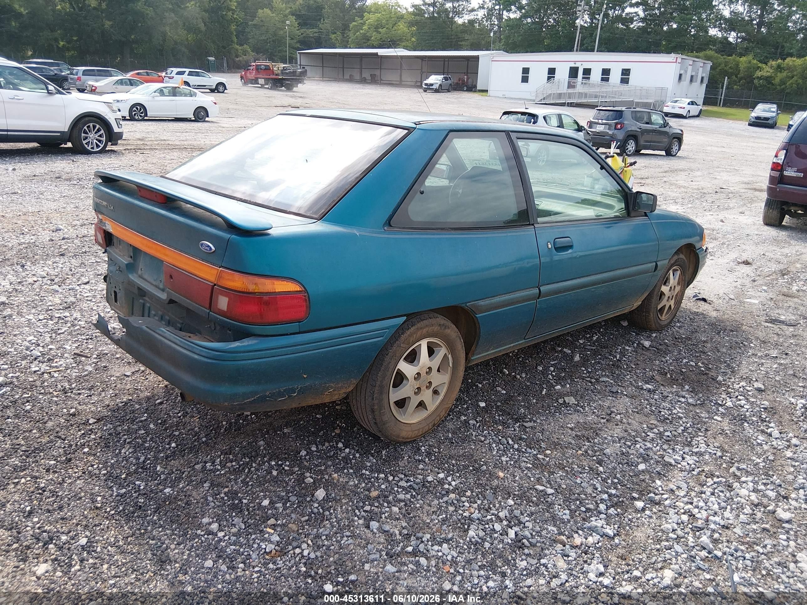 1994 Ford Escort Lx/sport Green vin: 1FARP11J1RW117831