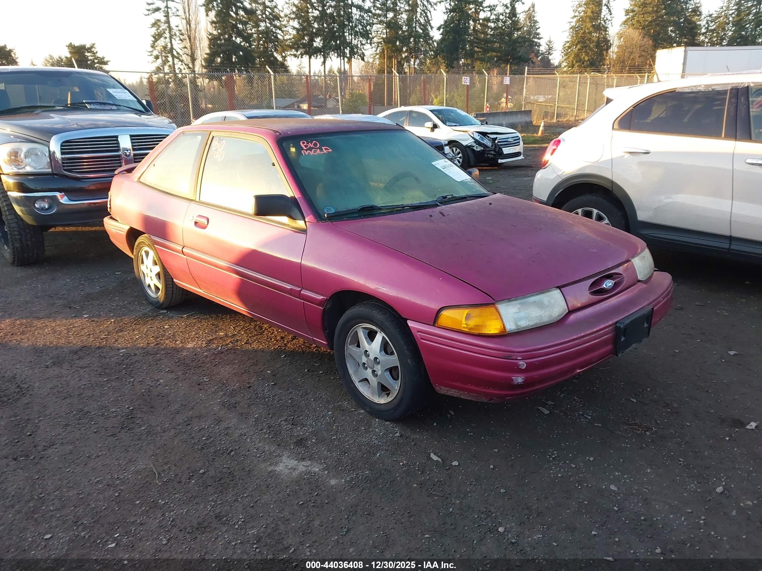 1994 Ford Escort Lx/sport Pink vin: 1FARP11J7RW200518