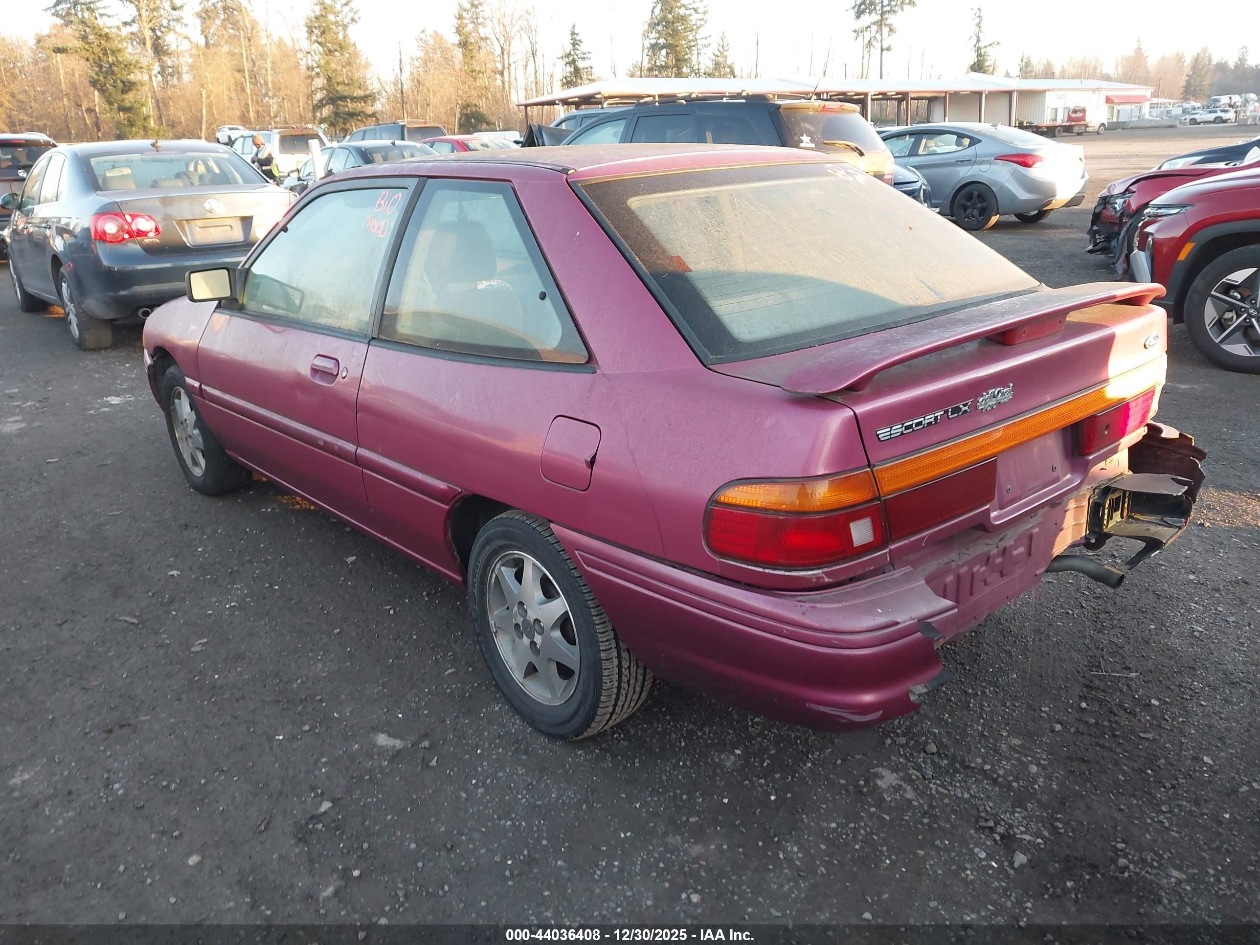1994 Ford Escort Lx/sport Pink vin: 1FARP11J7RW200518