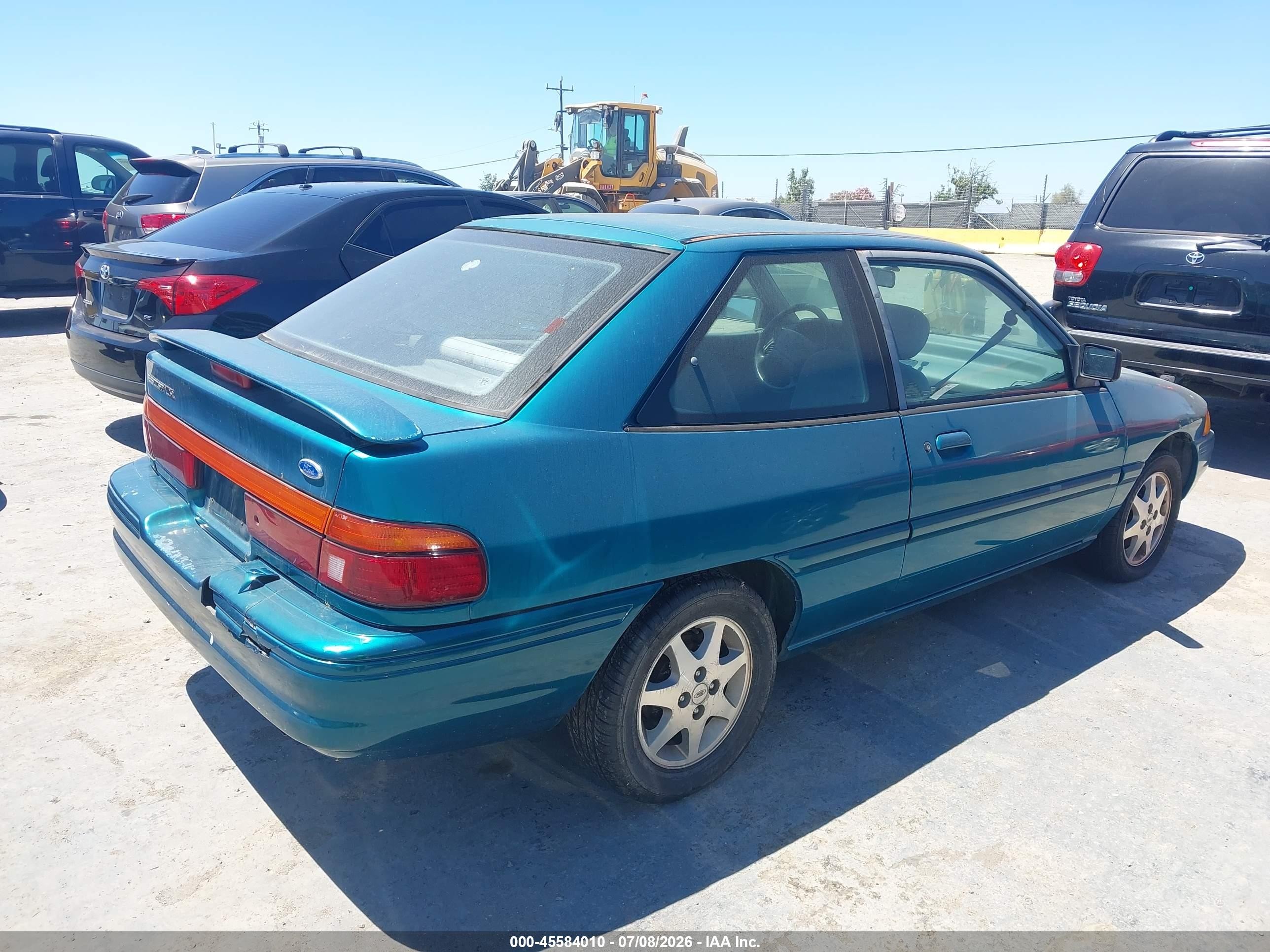 1994 Ford Escort Lx/sport Turquoise vin: 1FARP11J8RW212497