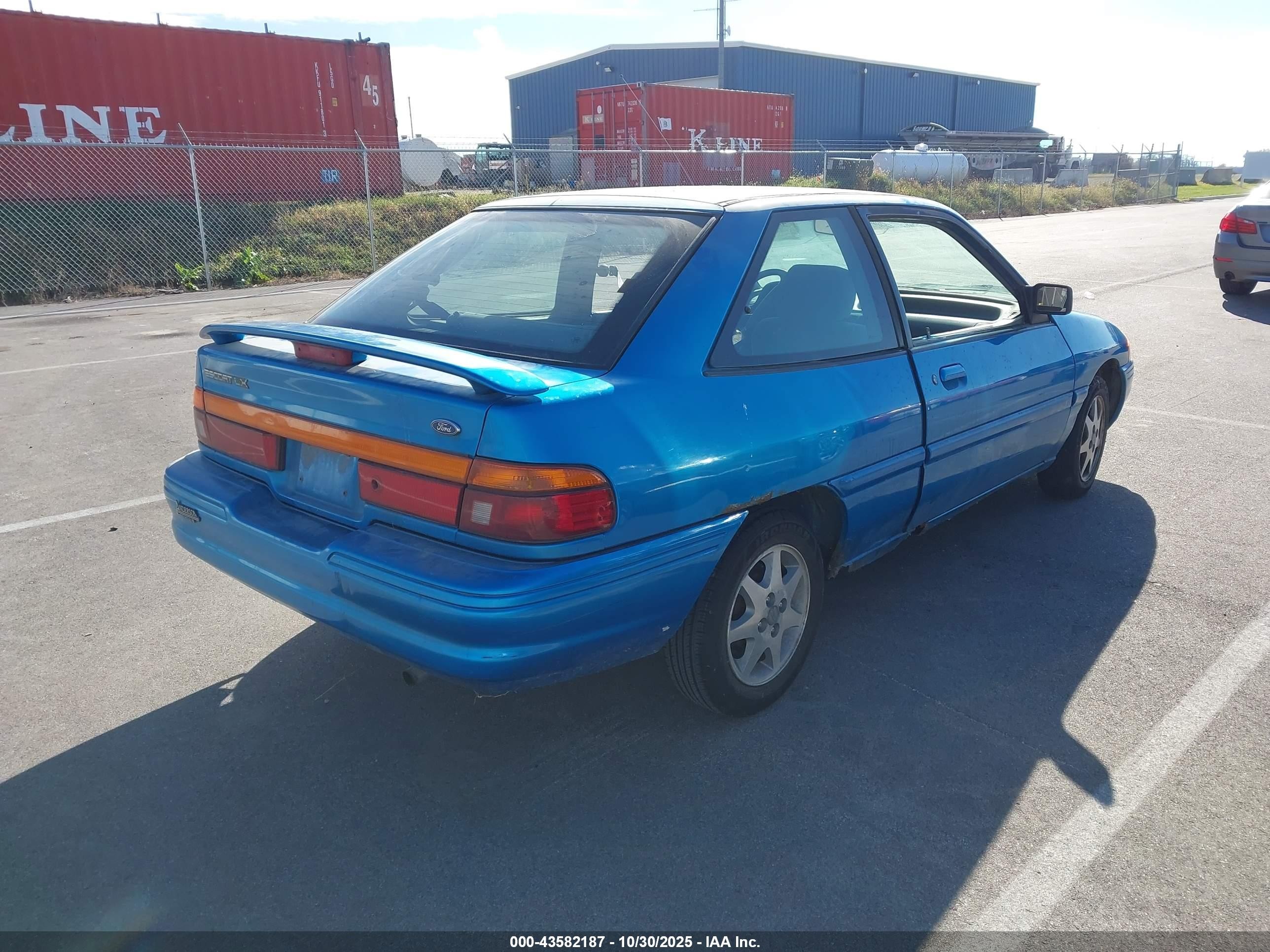 1994 Ford Escort Lx/sport Blue vin: 1FARP11J8RW336480