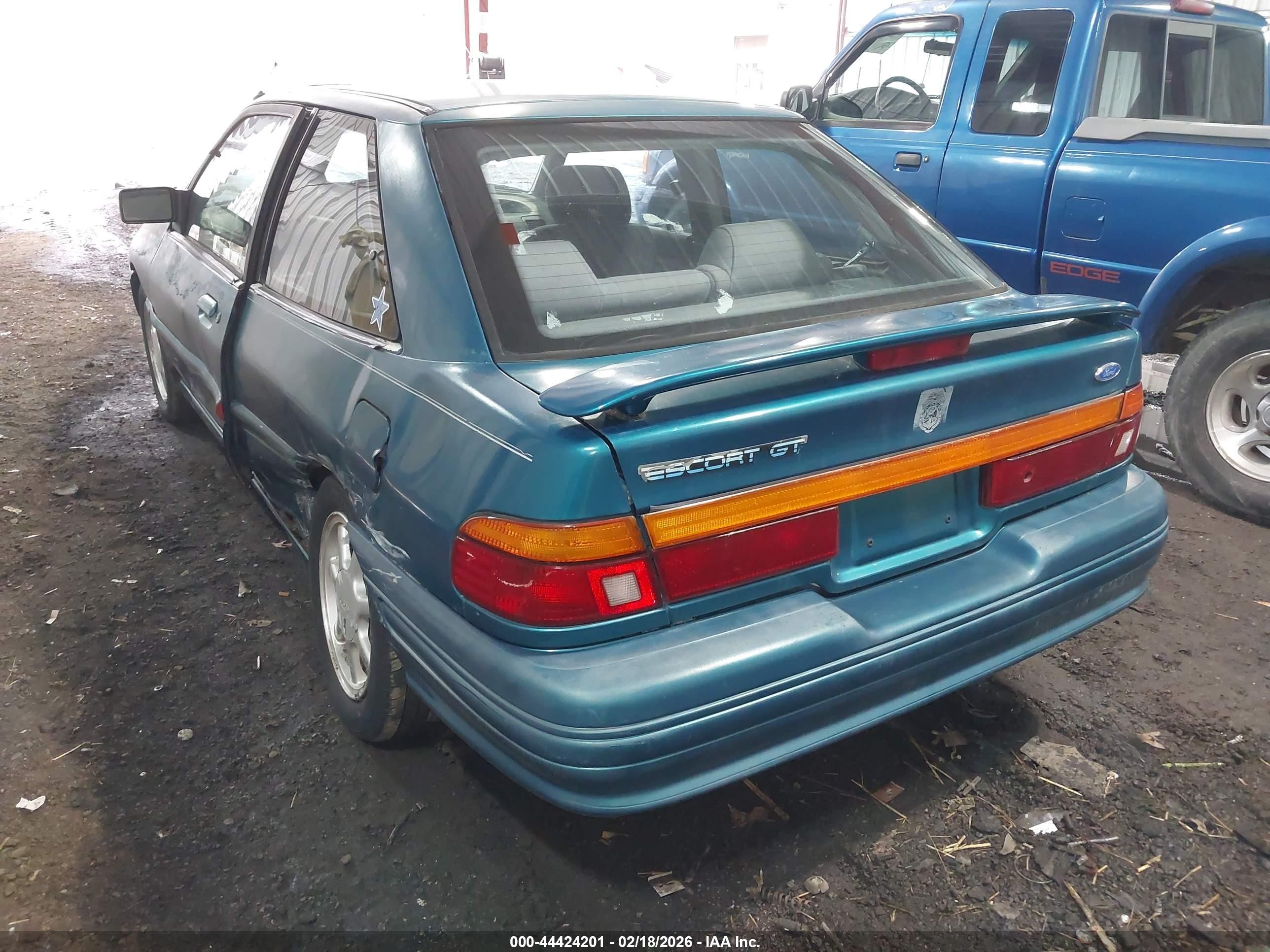 1994 Ford Escort Gt Green vin: 1FARP1283RW269525