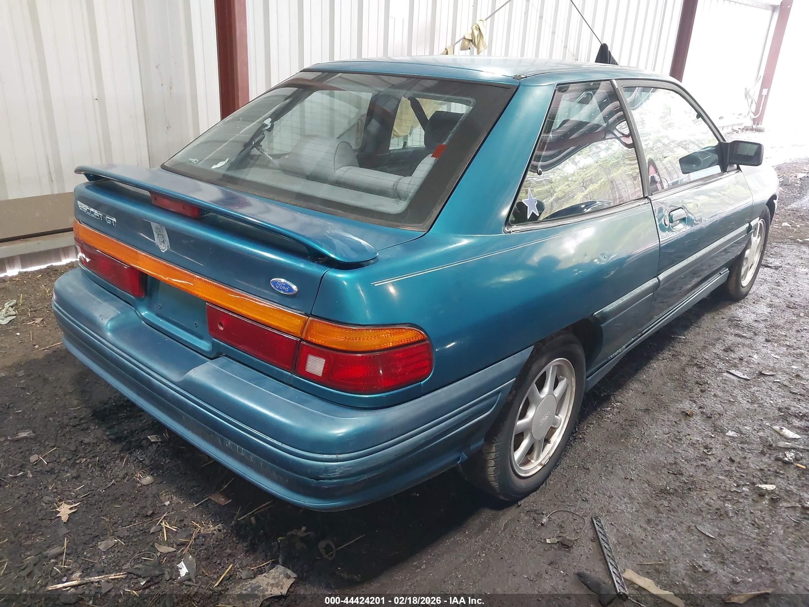 1994 Ford Escort Gt Green vin: 1FARP1283RW269525