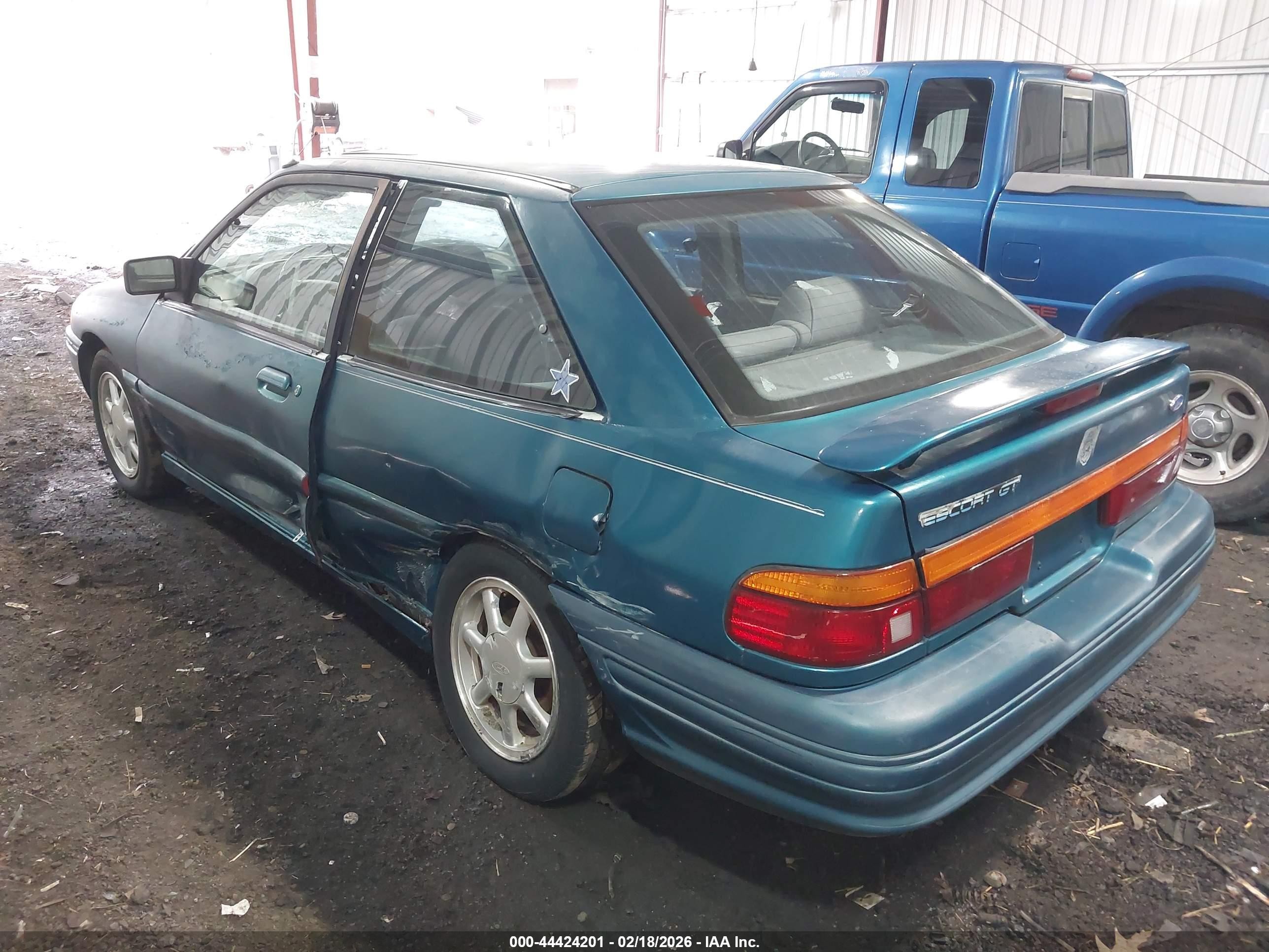 1994 Ford Escort Gt Green vin: 1FARP1283RW269525