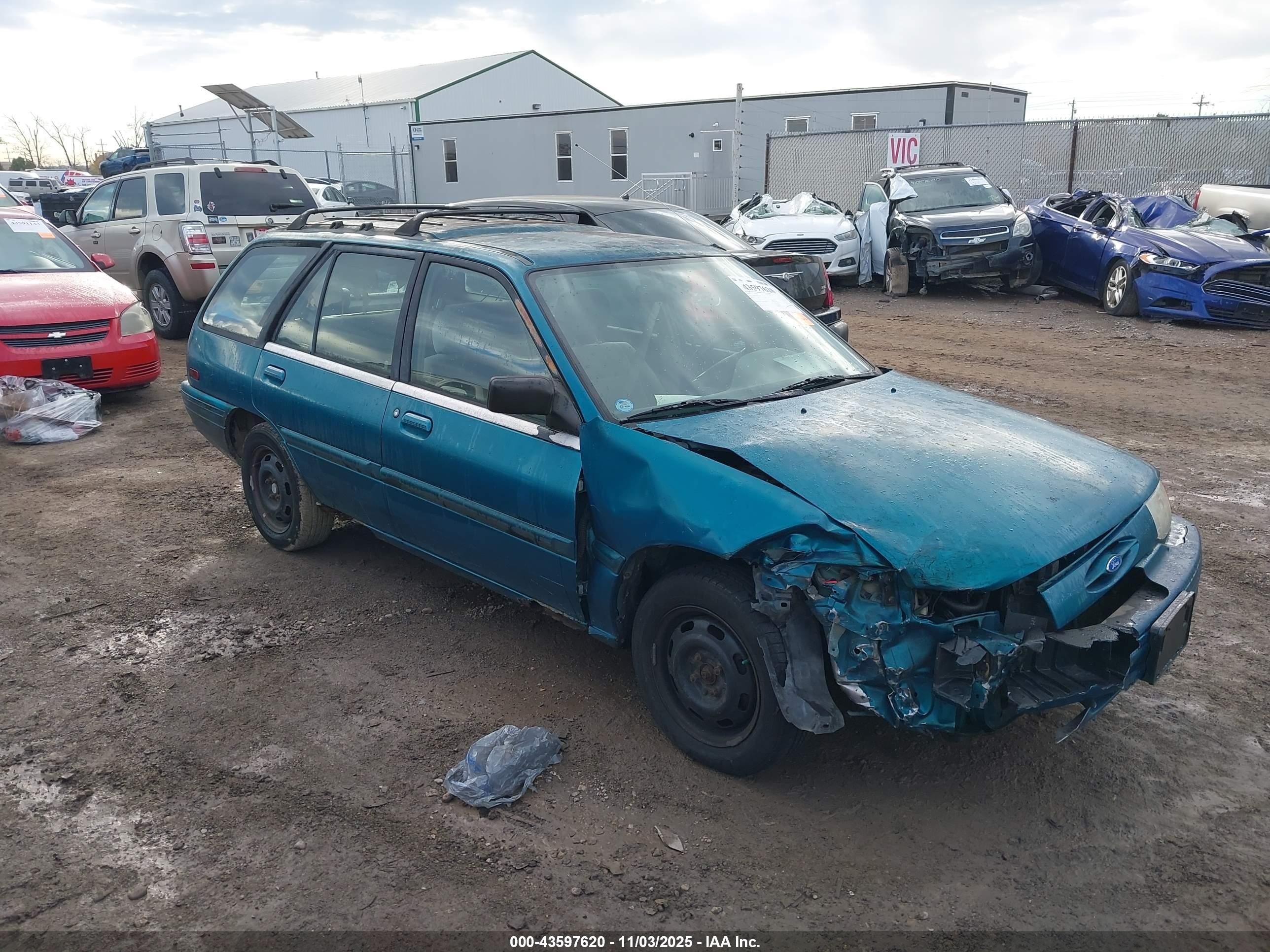 1994 Ford Escort Lx/sport Green vin: 1FARP15J3RW315417