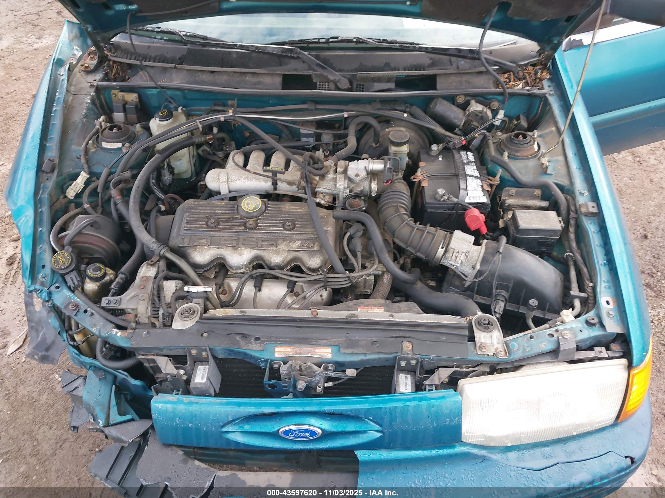 1994 Ford Escort Lx/sport Green vin: 1FARP15J3RW315417
