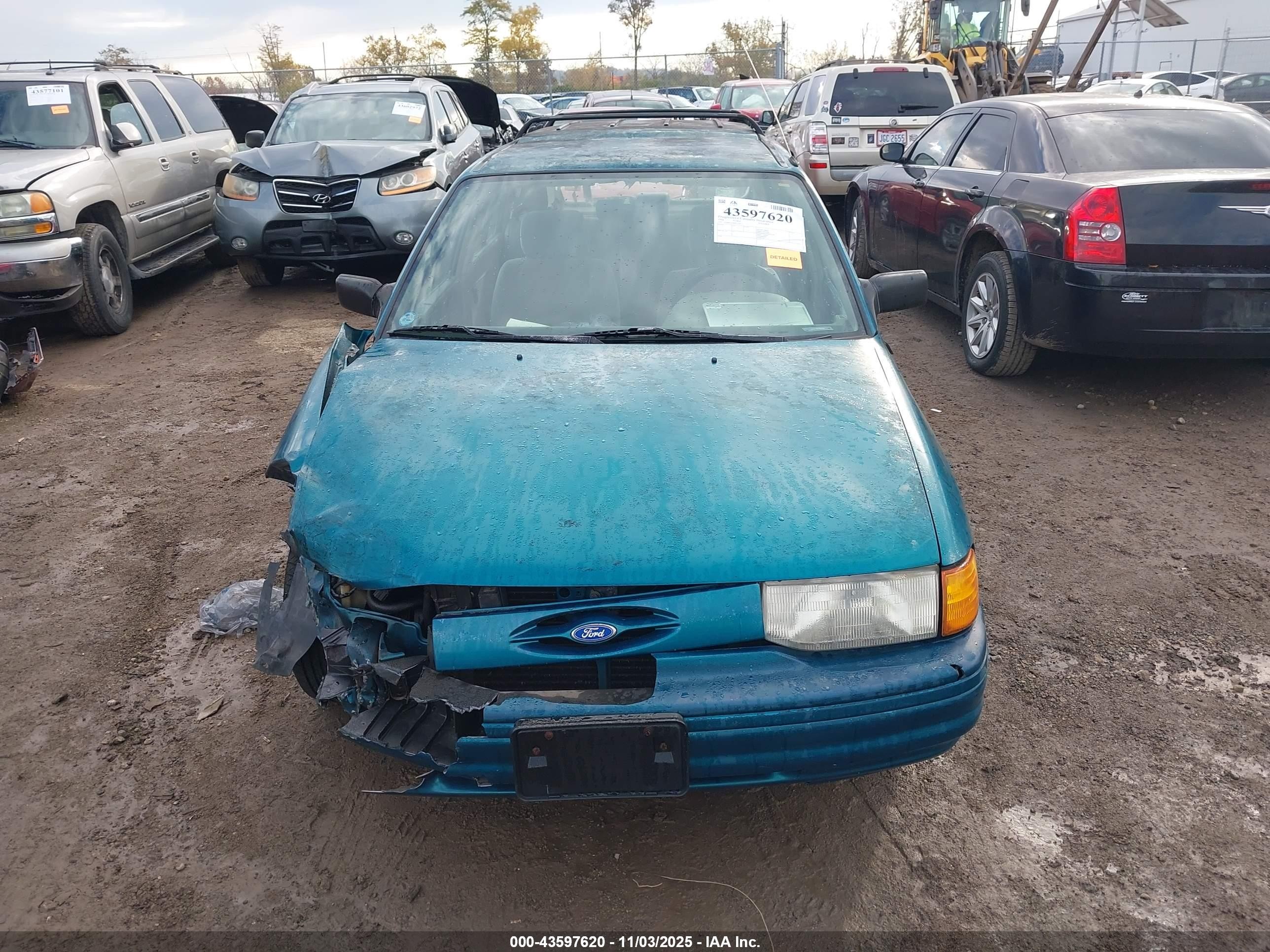 1994 Ford Escort Lx/sport Green vin: 1FARP15J3RW315417