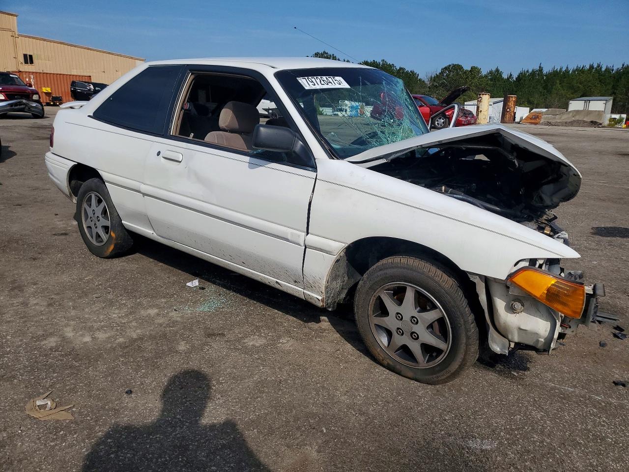 1995 Ford Escort Lx White vin: 1FASP11J1SW239158