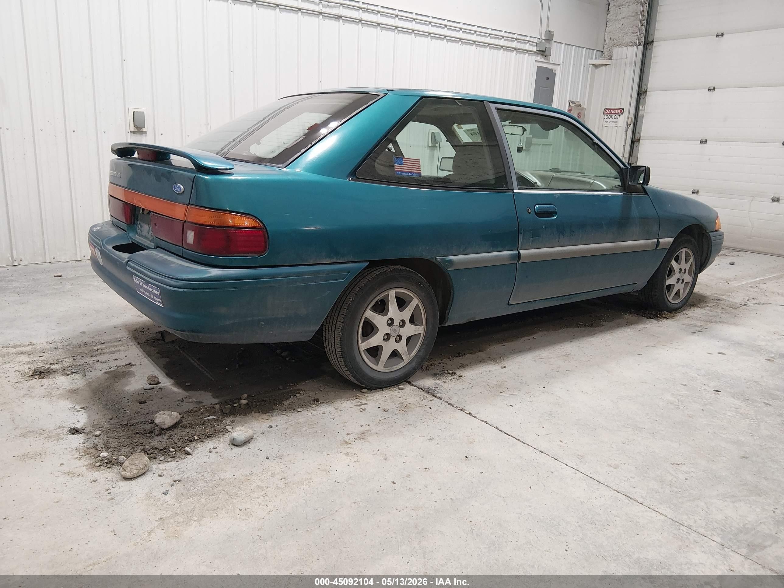 1995 Ford Escort Lx/sport Green vin: 1FASP11J5SW291537
