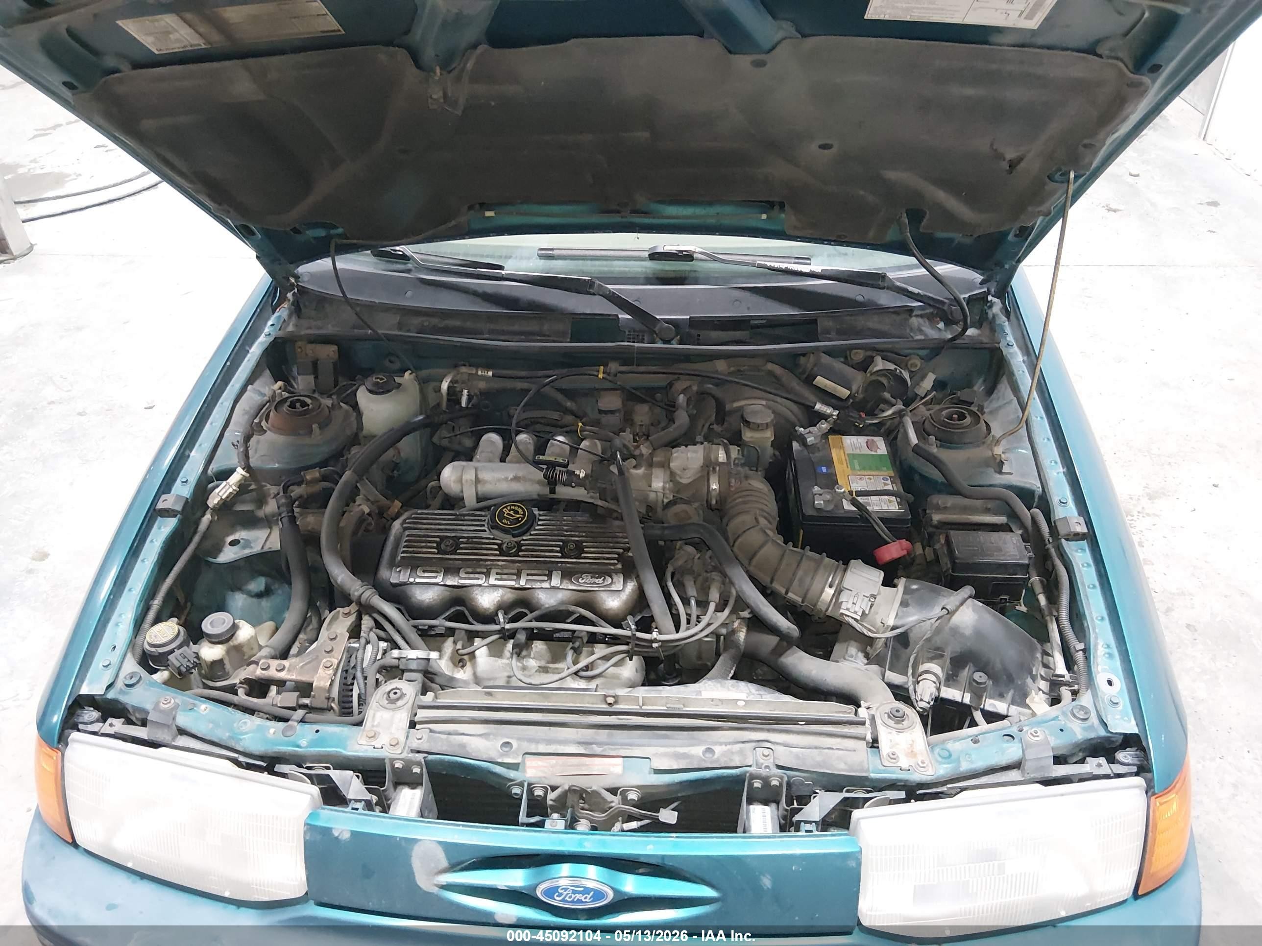 1995 Ford Escort Lx/sport Green vin: 1FASP11J5SW291537