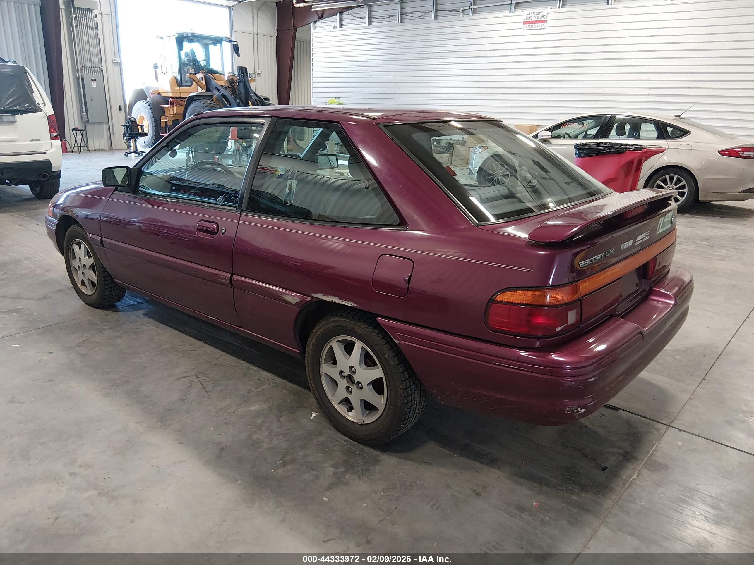 1995 Ford Escort Lx/sport Burgundy vin: 1FASP11J7SW261861