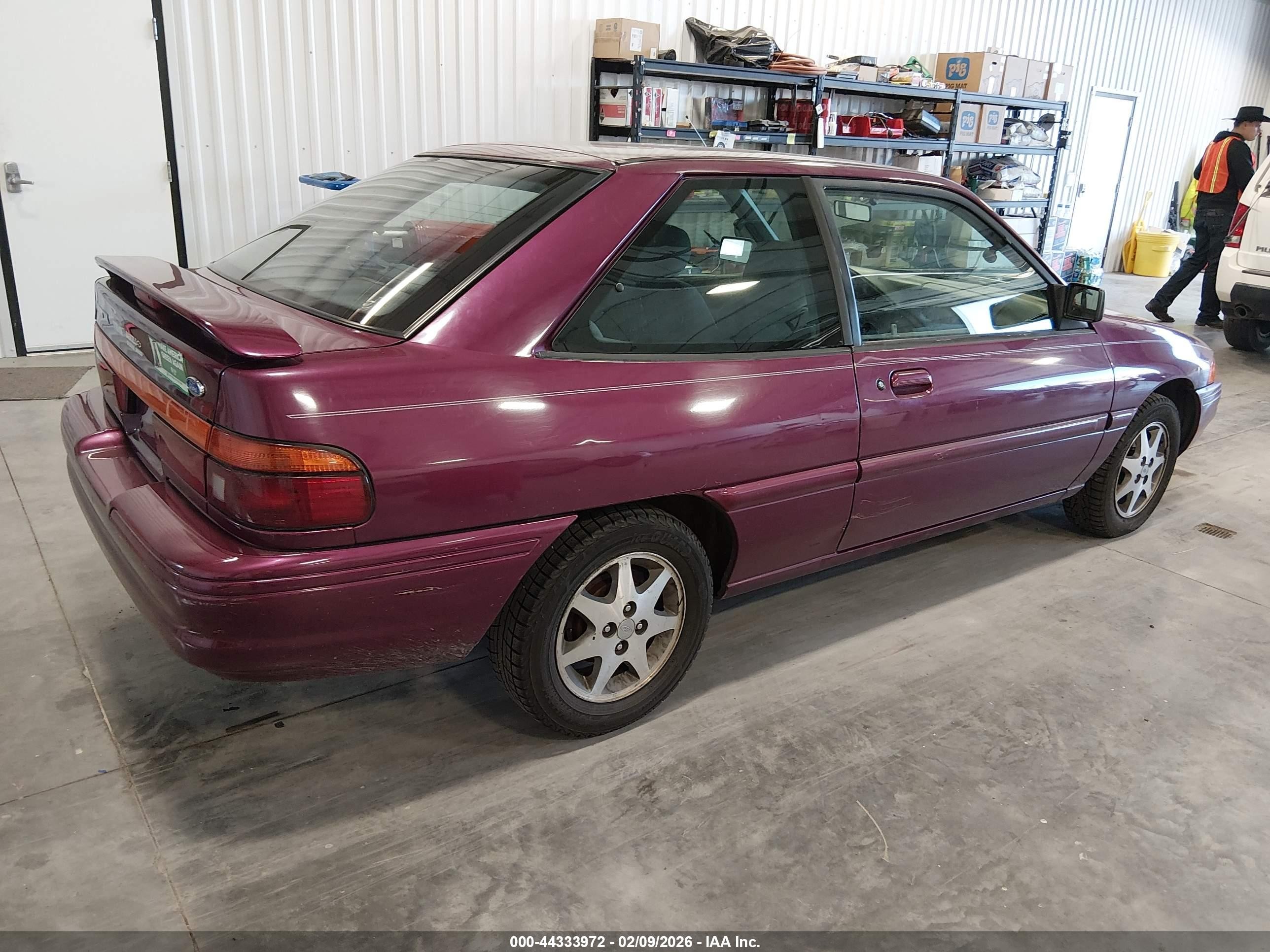 1995 Ford Escort Lx/sport Burgundy vin: 1FASP11J7SW261861