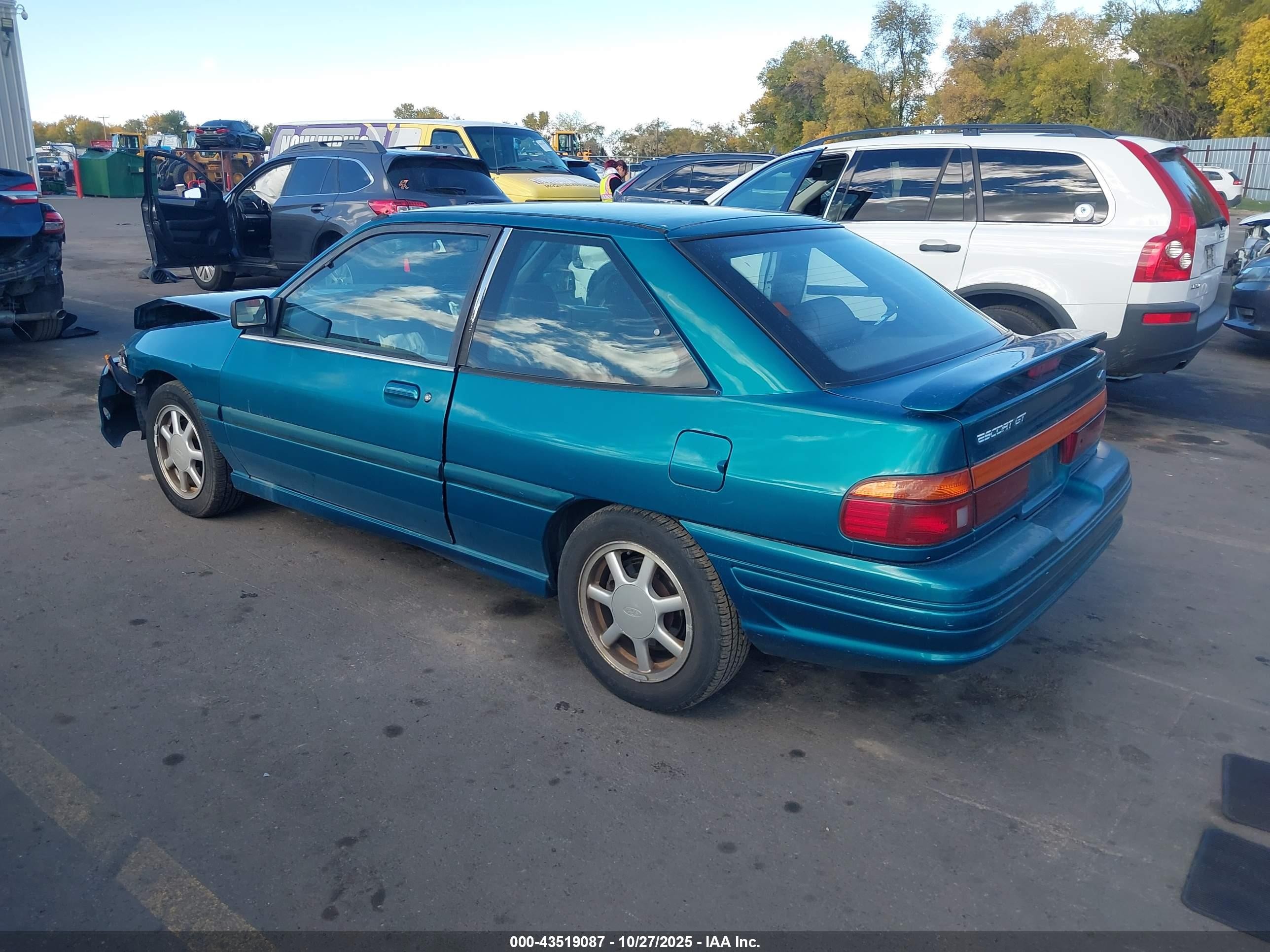 1995 Ford Escort Gt Red vin: 1FASP1286SW307143