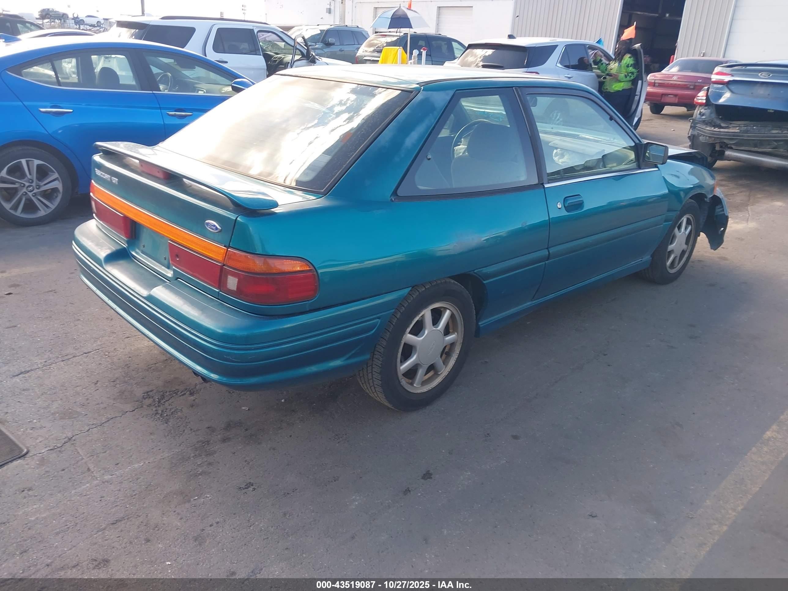 1995 Ford Escort Gt Red vin: 1FASP1286SW307143